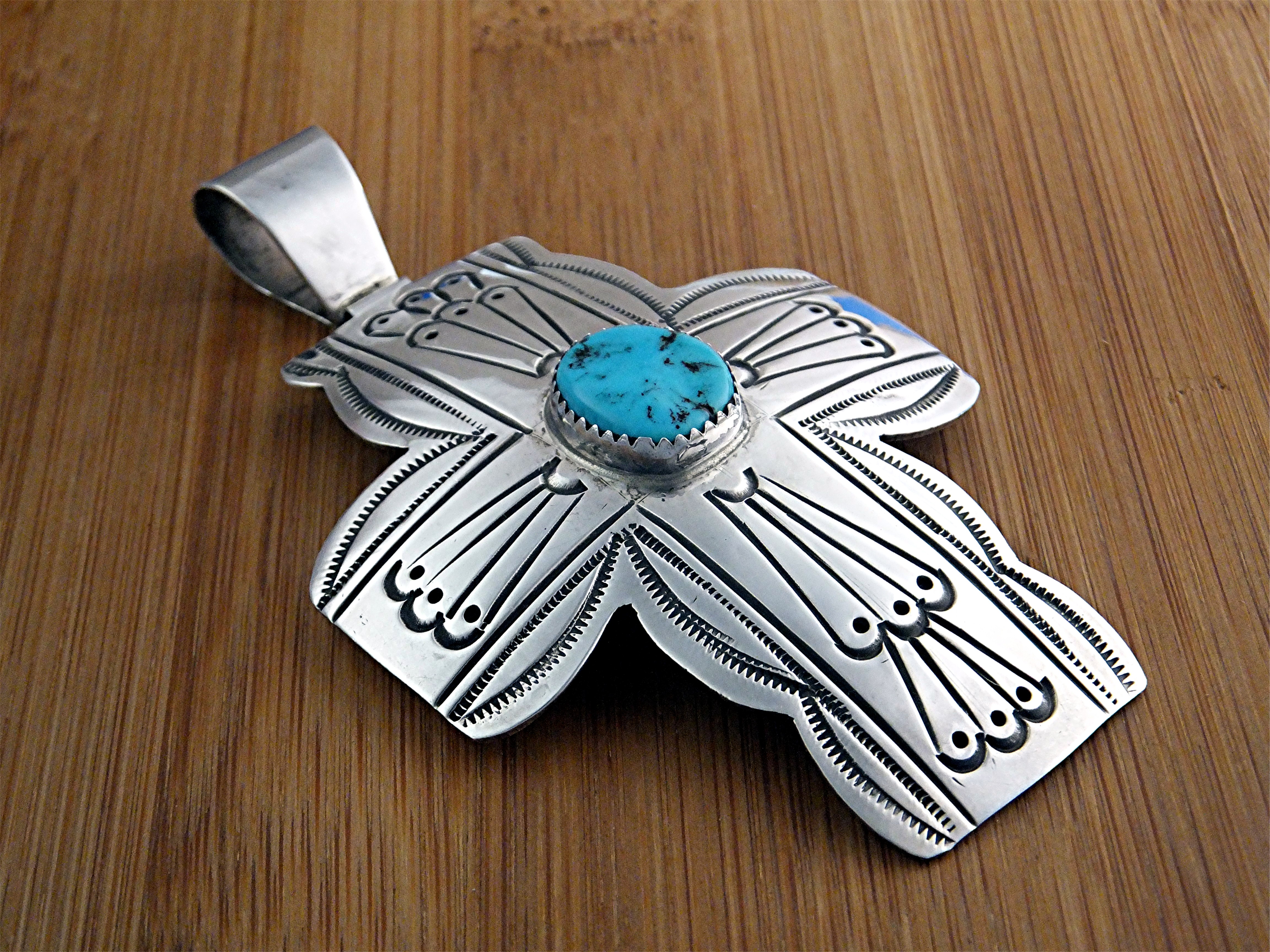 Carson Blackgoat Sterling Silver Turquoise Cross
