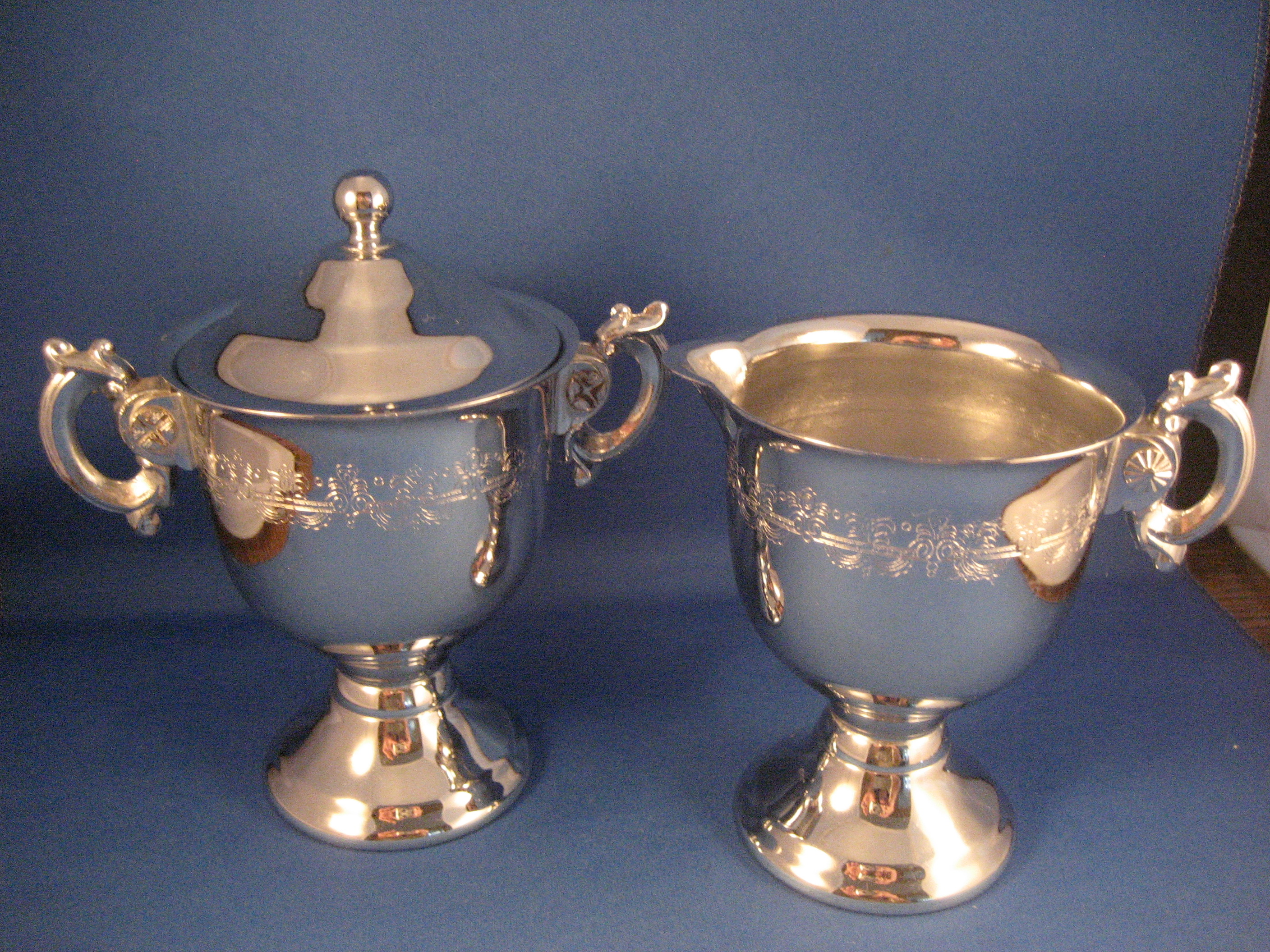 Silver Plated Cream and Sugar