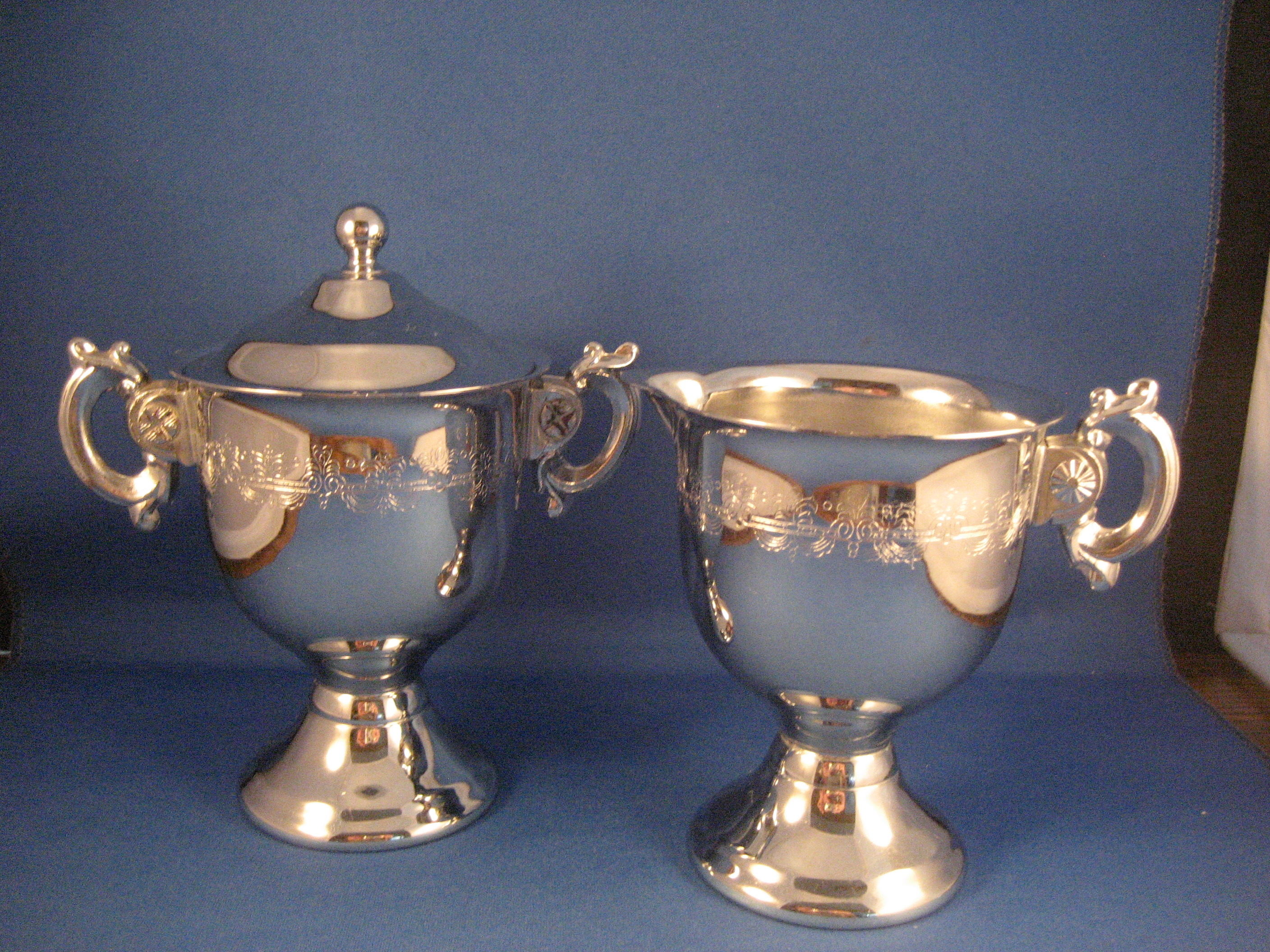 Silver Plated Cream and Sugar