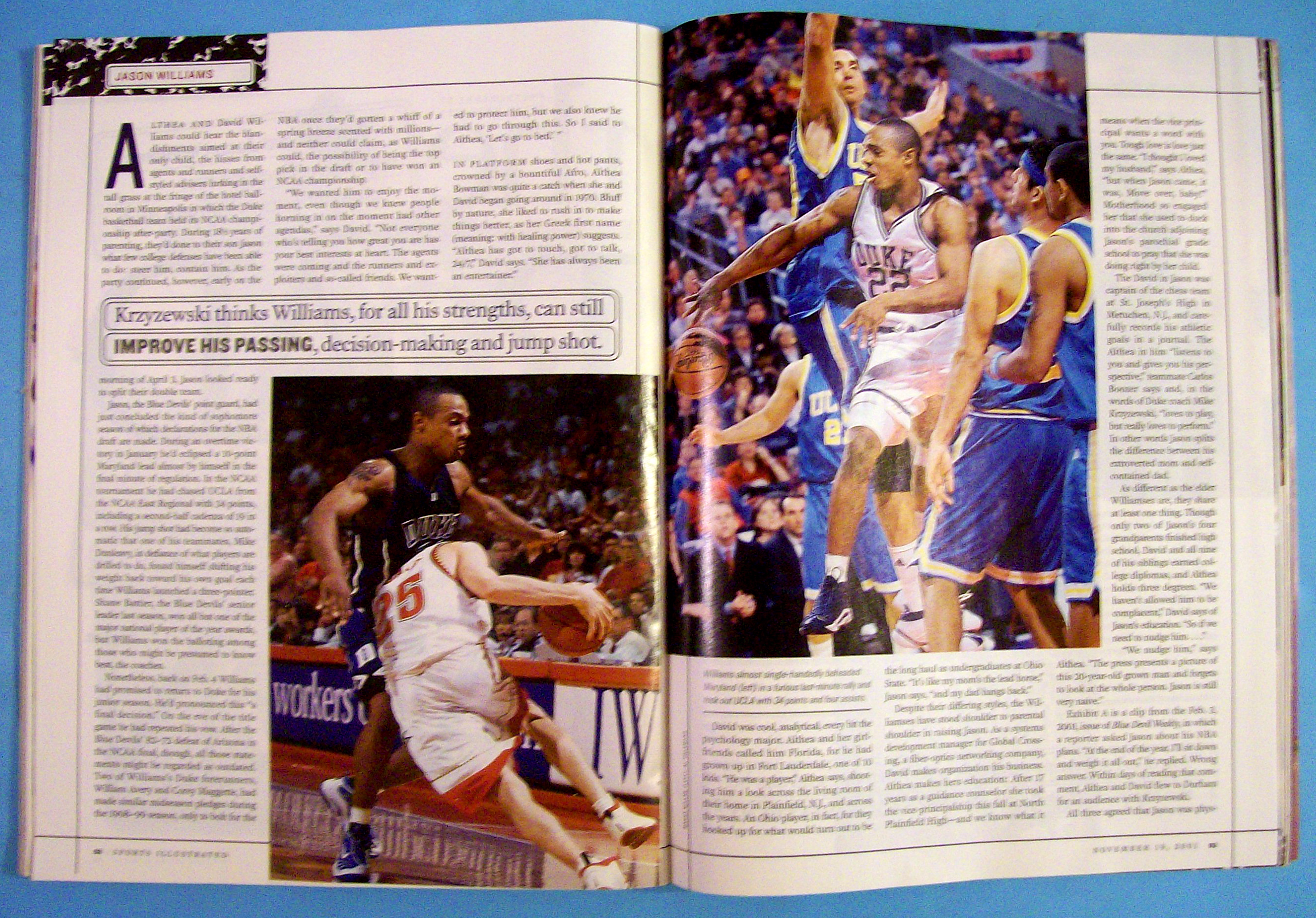 Sports Illustrated Magazine-Nov 19, 2001-J. Williams
