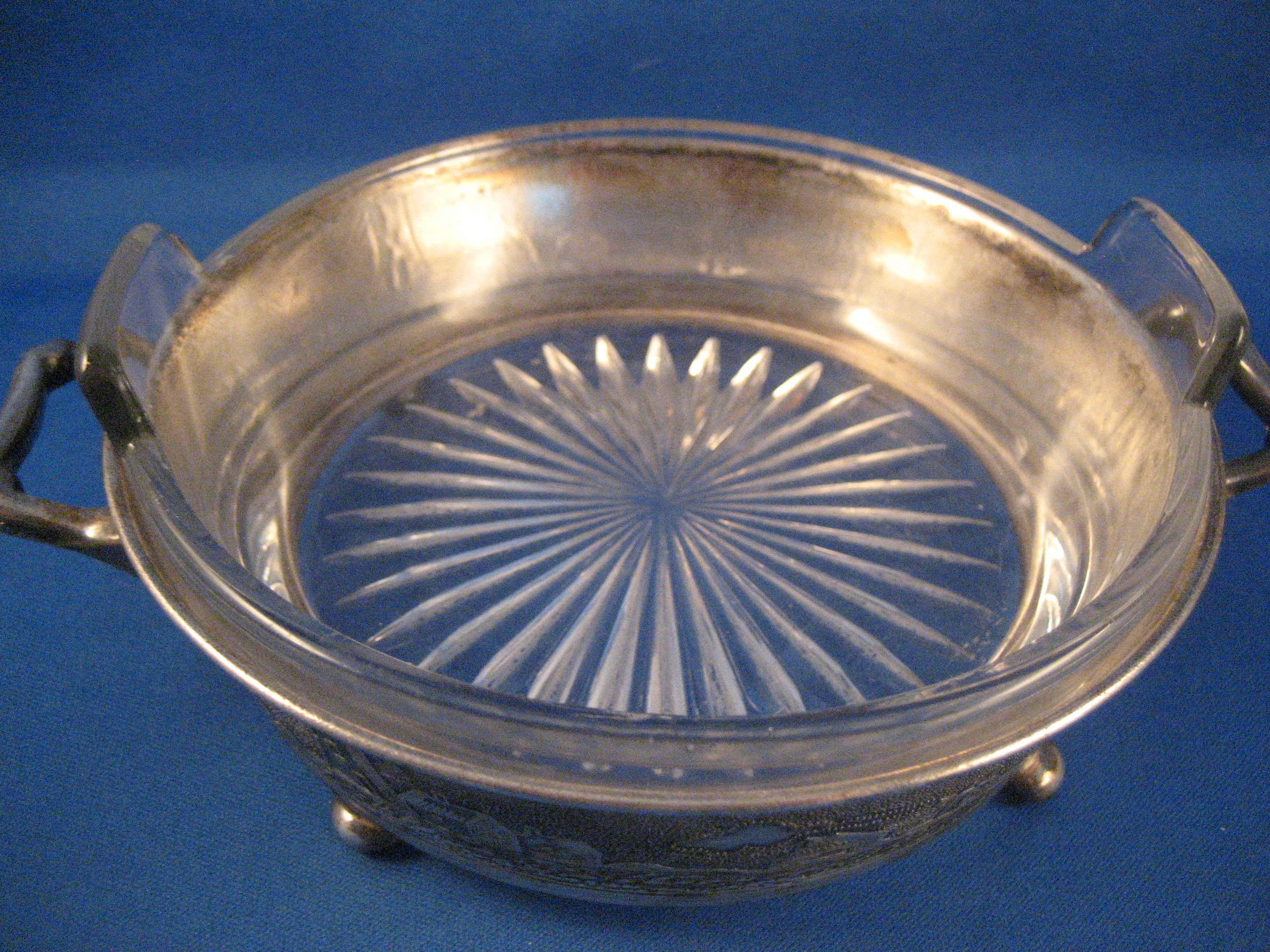 Silver Base Glass Dish