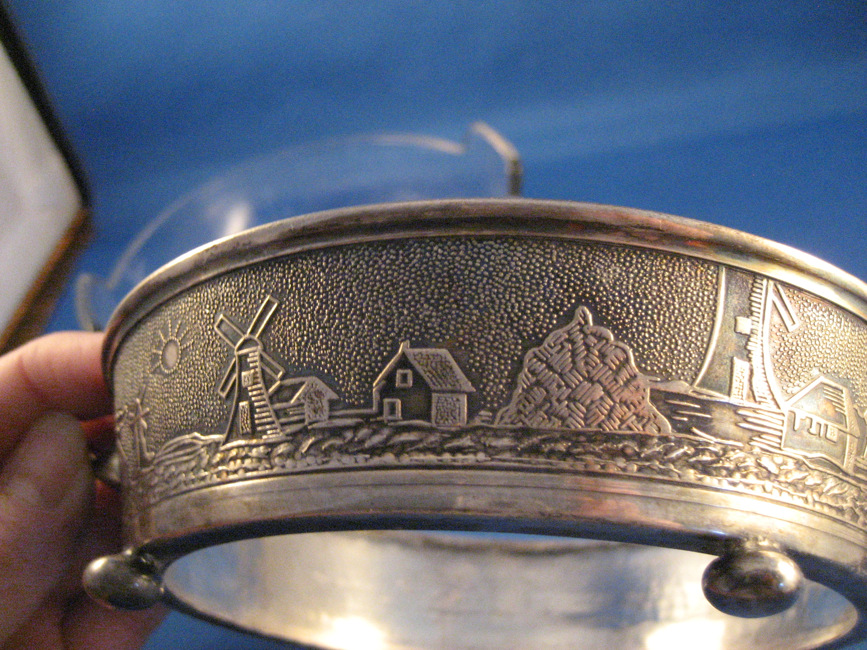 Silver Base Glass Dish