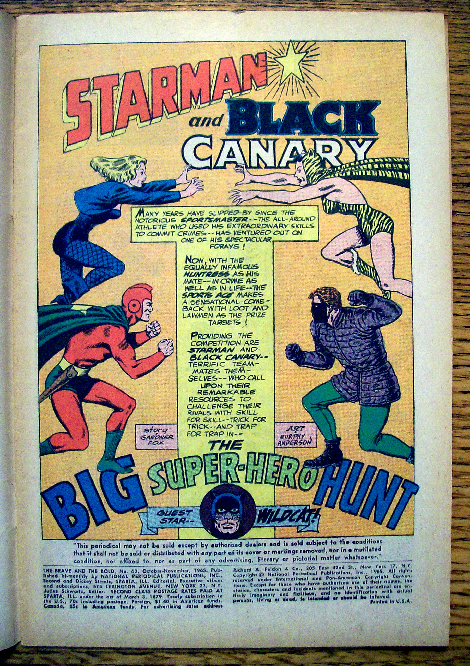 Starman & Black Canary Comic #62-October-November 1965
