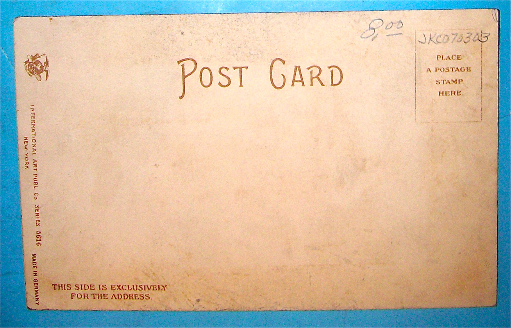 Christmas Greetings Postcard w/Cute Snowman