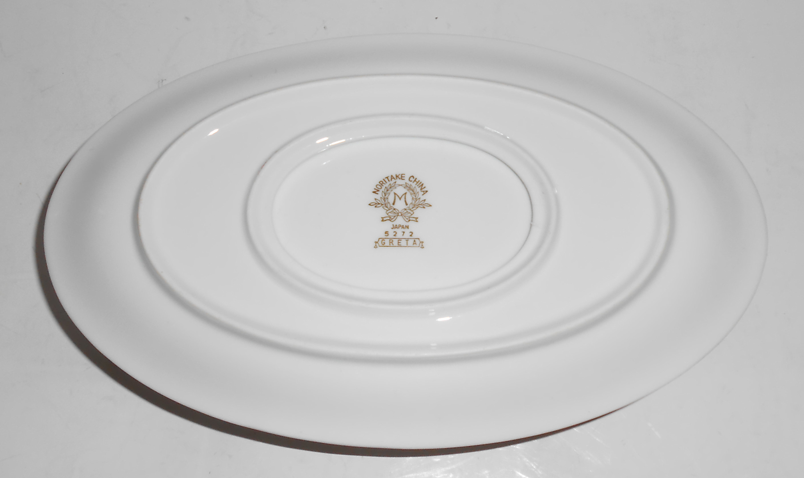Noritake Porcelain China Greta W/Gold Gravy Bowl