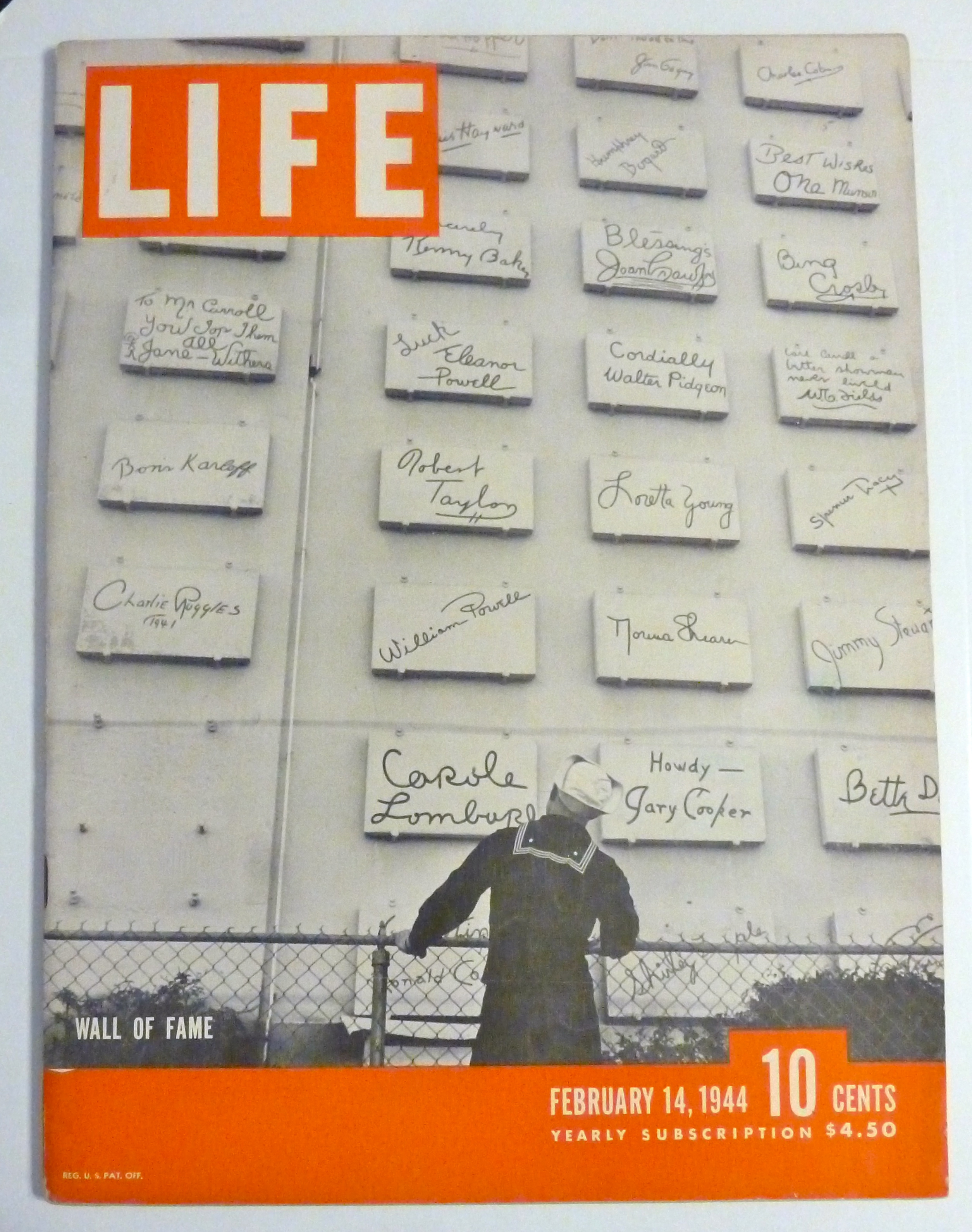 Life Magazine-Febuary 14, 1944-Wall Of Fame