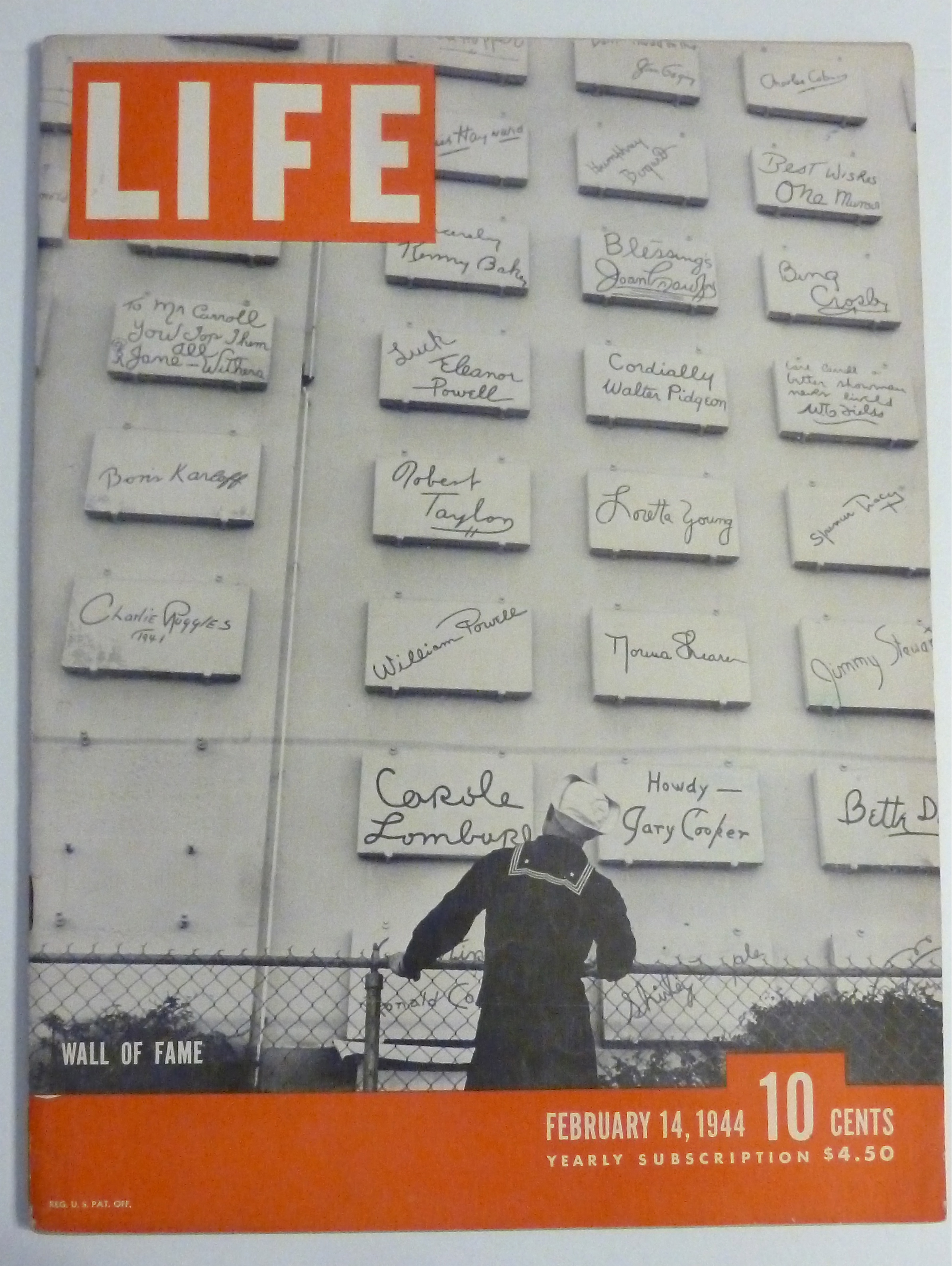 Life Magazine-Febuary 14, 1944-Wall Of Fame