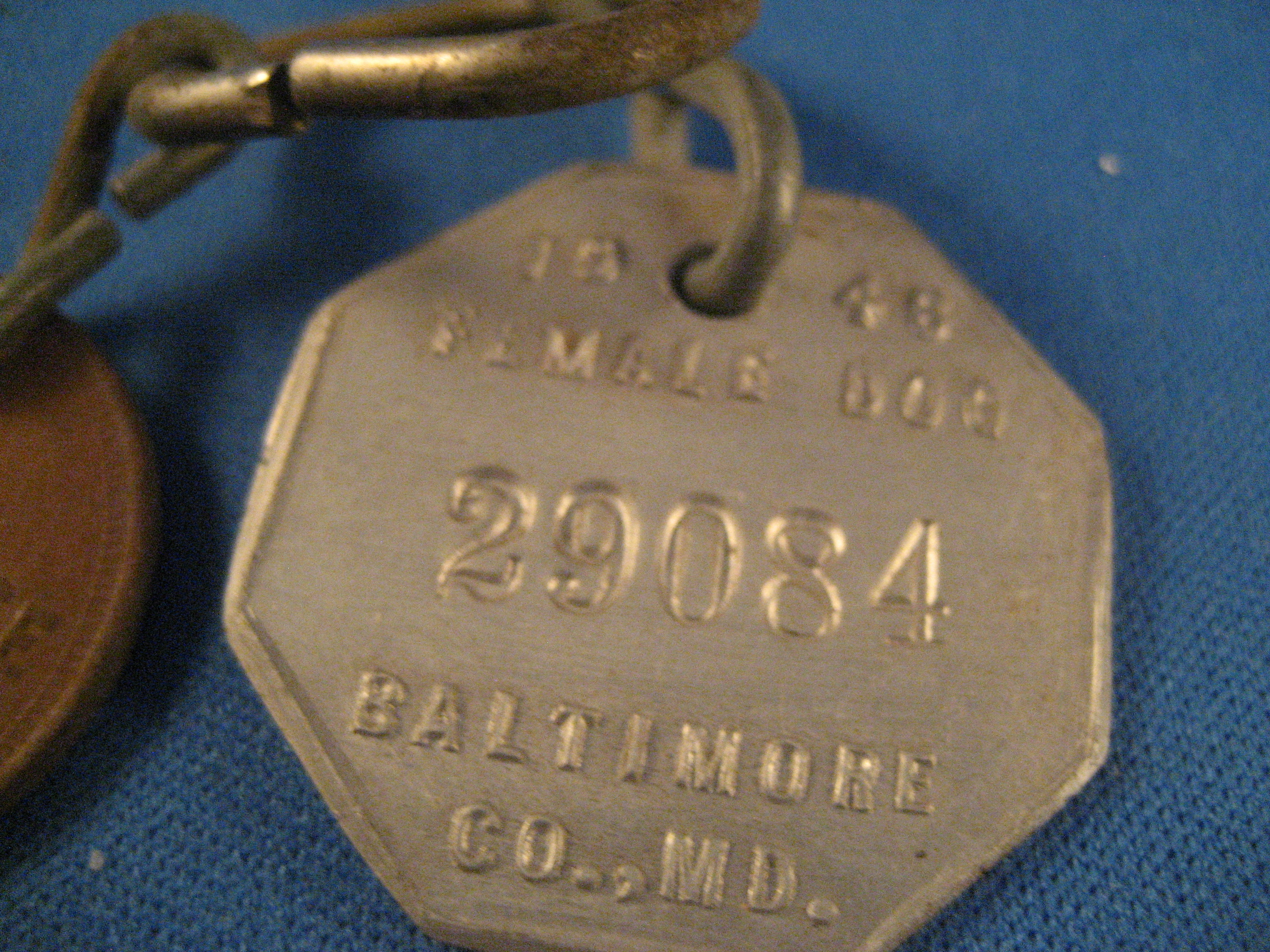 1946 Baltimore Co MD Dog Tags