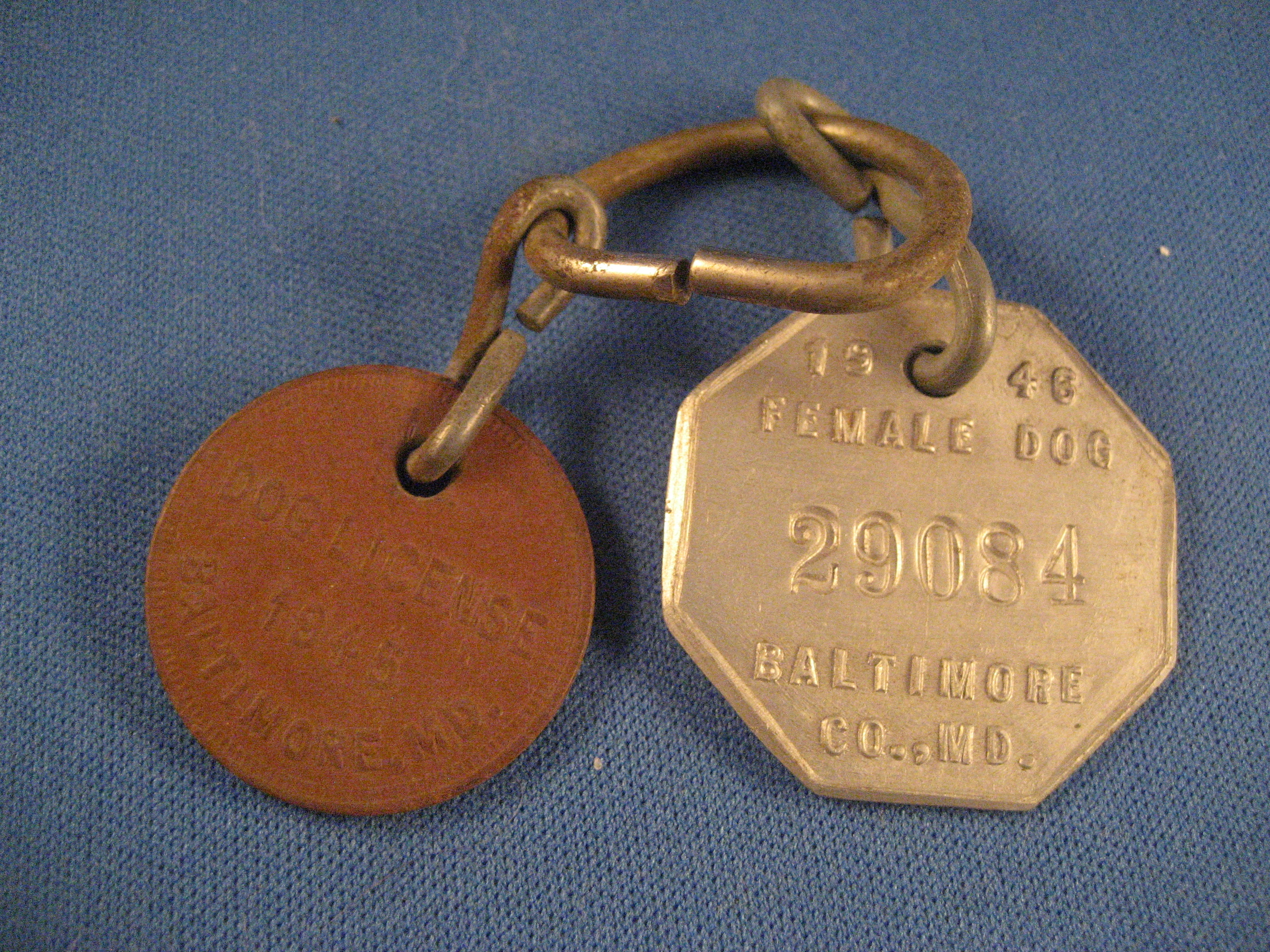 1946 Baltimore Co MD Dog Tags