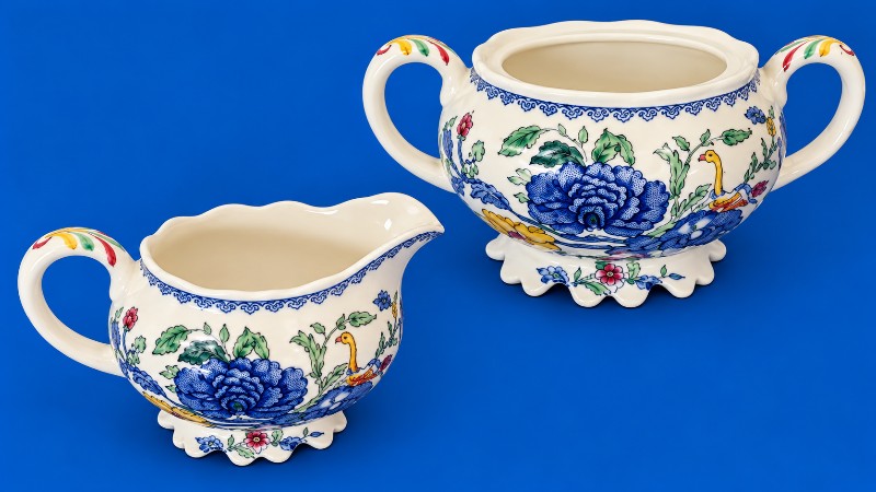 Plantation masons creamer and sugar combo
