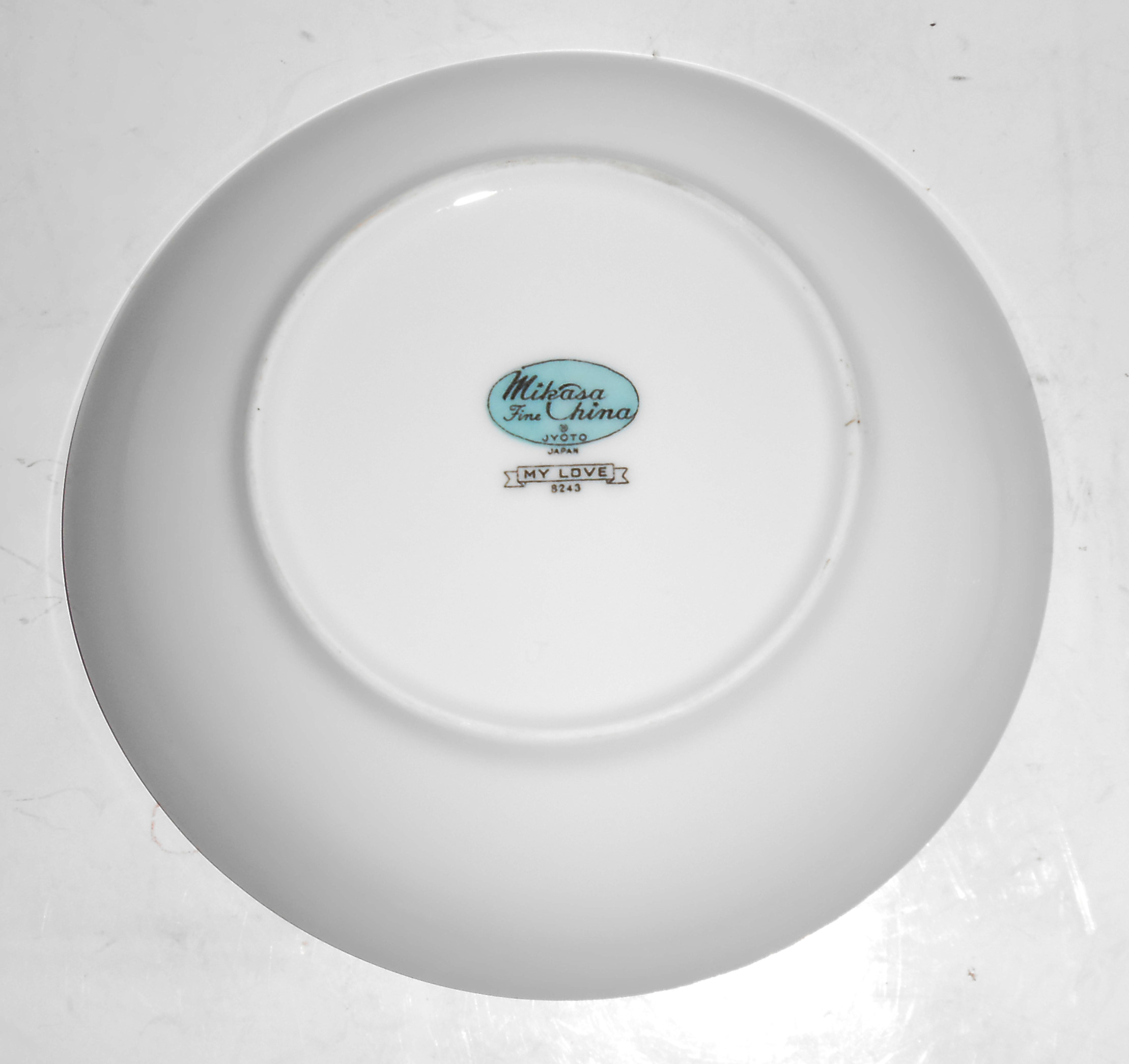Mikasa Porcelain China Platinum Band My Love Fruit Bowl