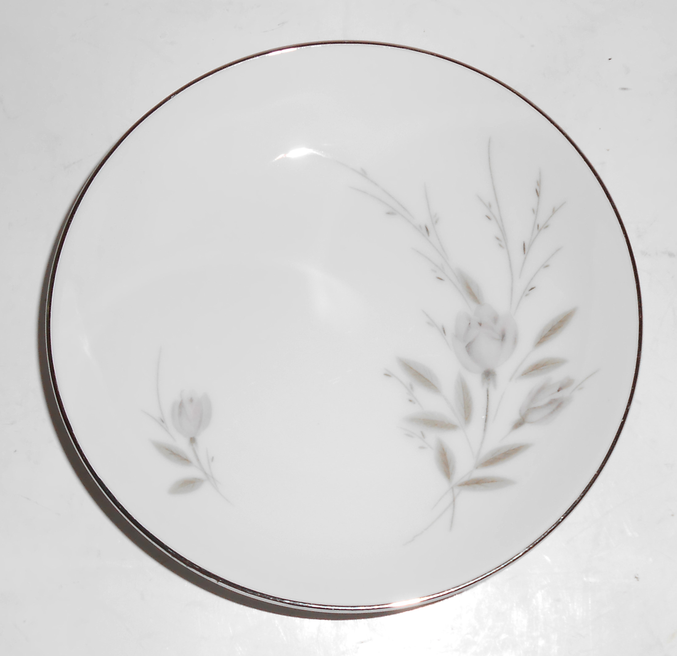 Mikasa Porcelain China Platinum Band My Love Fruit Bowl