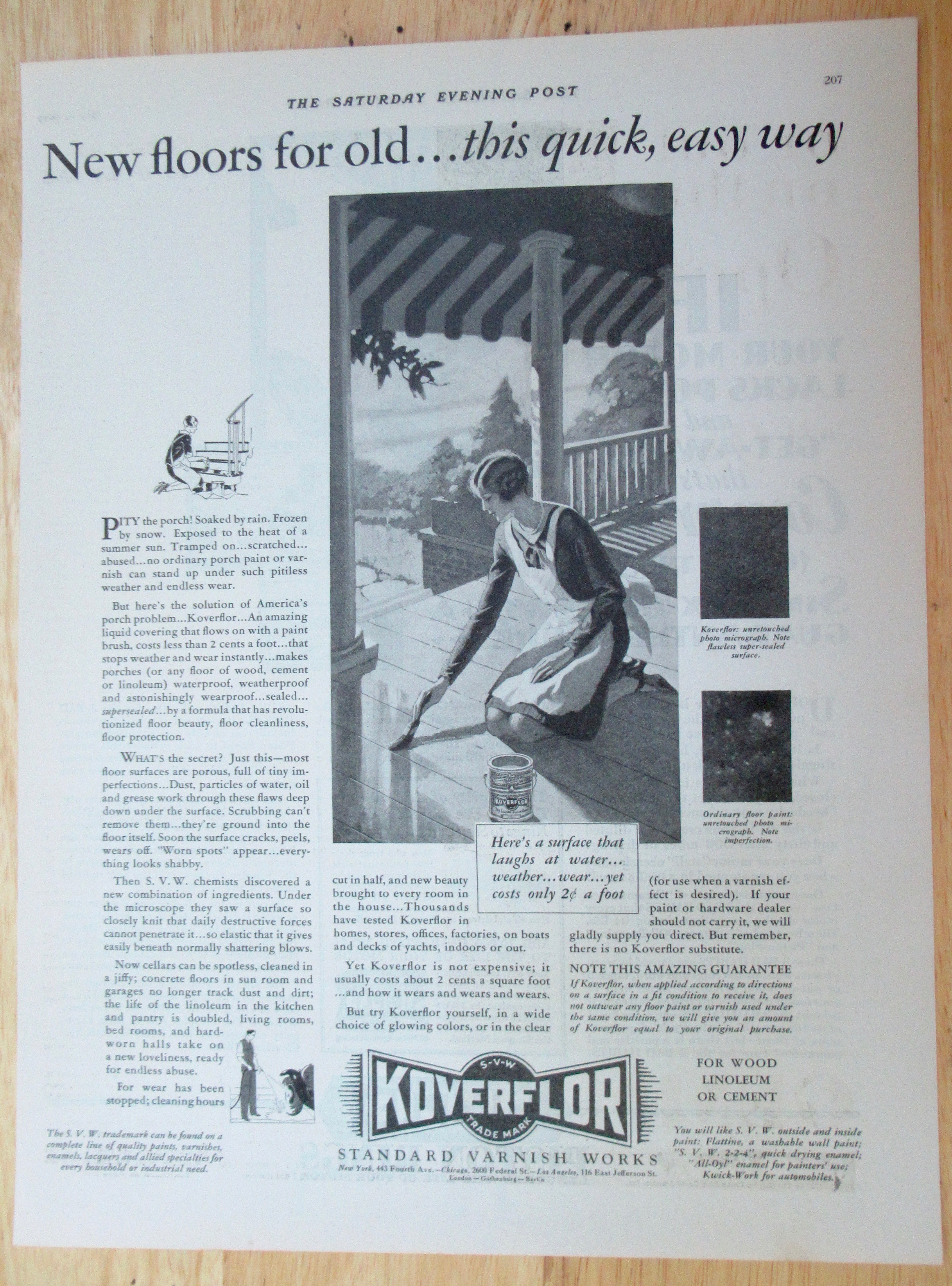 1929 Koverflor with Standard Varnish Works