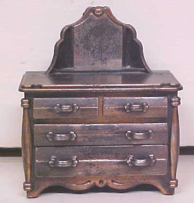 Durham Doll House Dresser 4 Drawer Diecast Metal