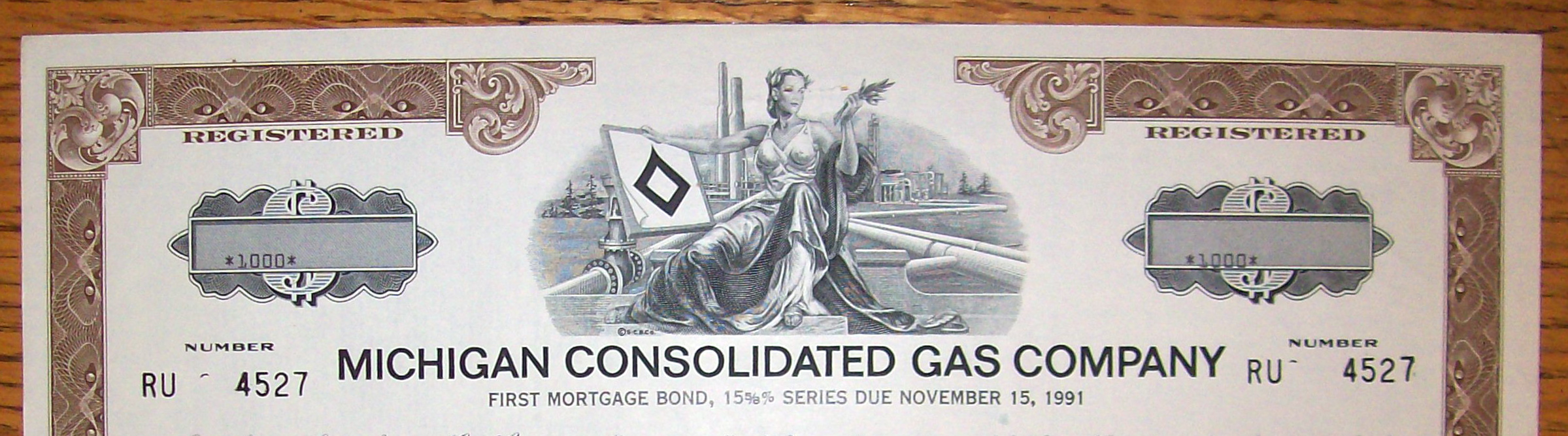 1983 Michigan Consolidated Gas Company Stock