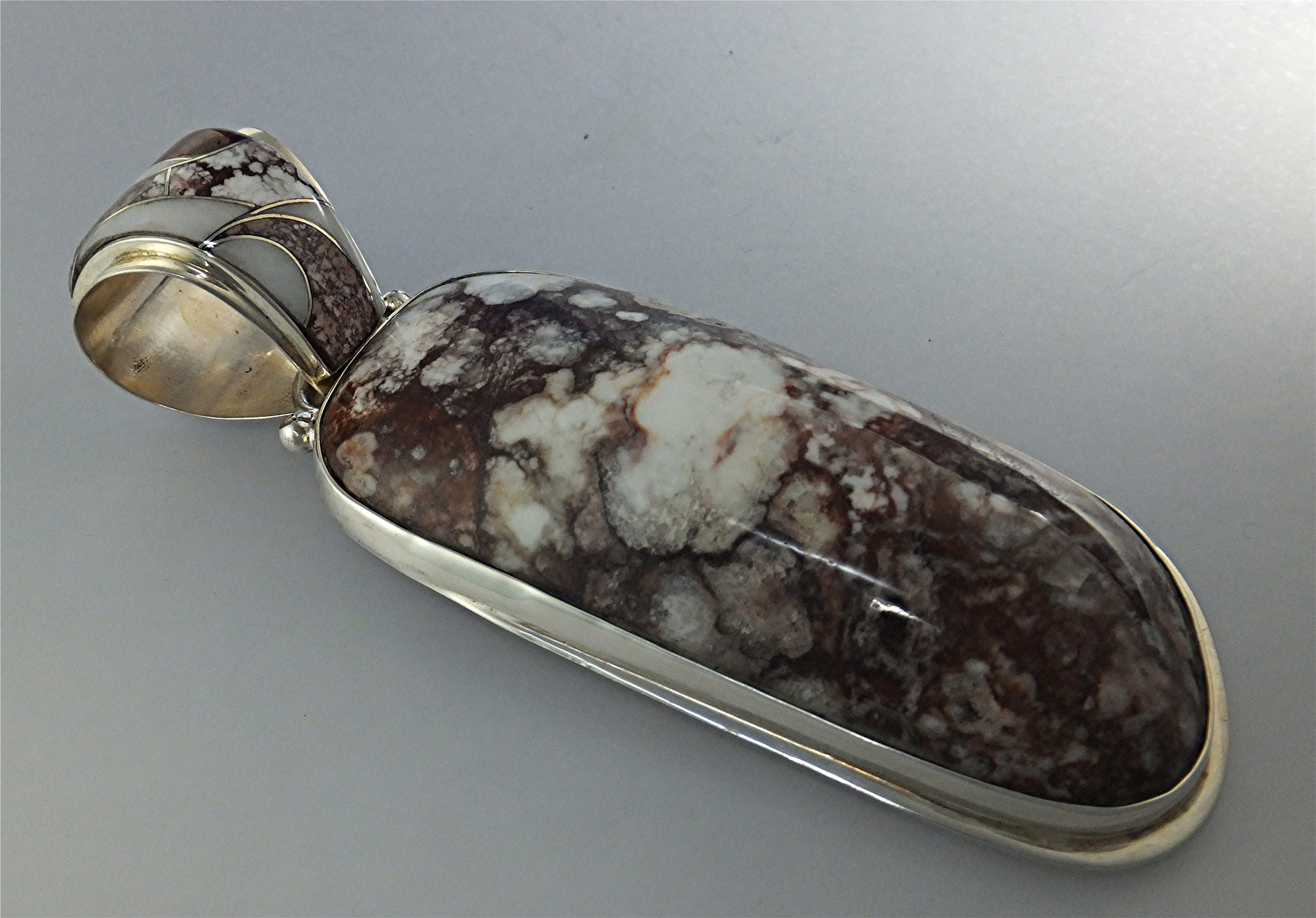 Sterling Silver  Wildhorse Magnesite Pendant By ED LEE