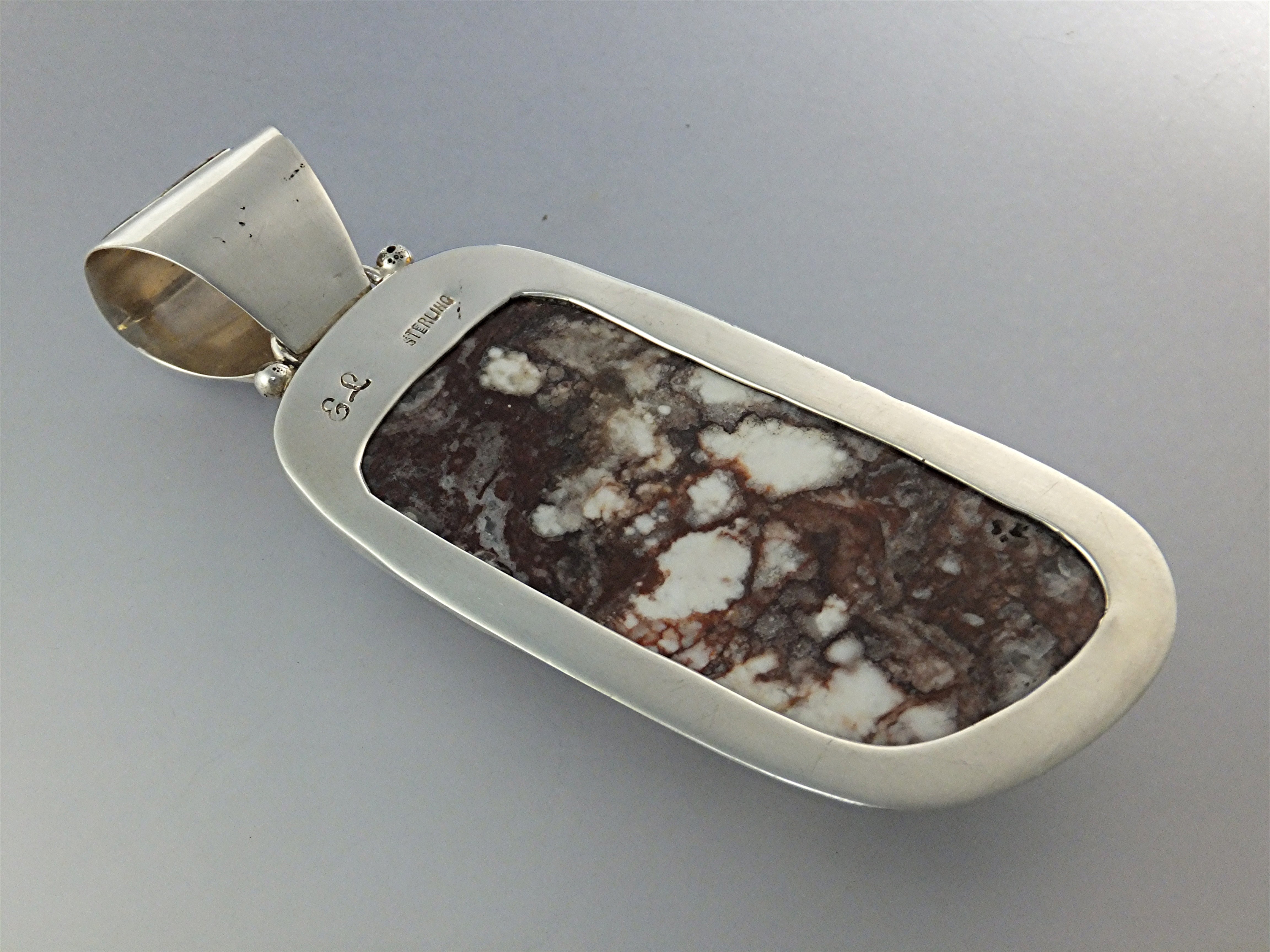 Sterling Silver  Wildhorse Magnesite Pendant By ED LEE