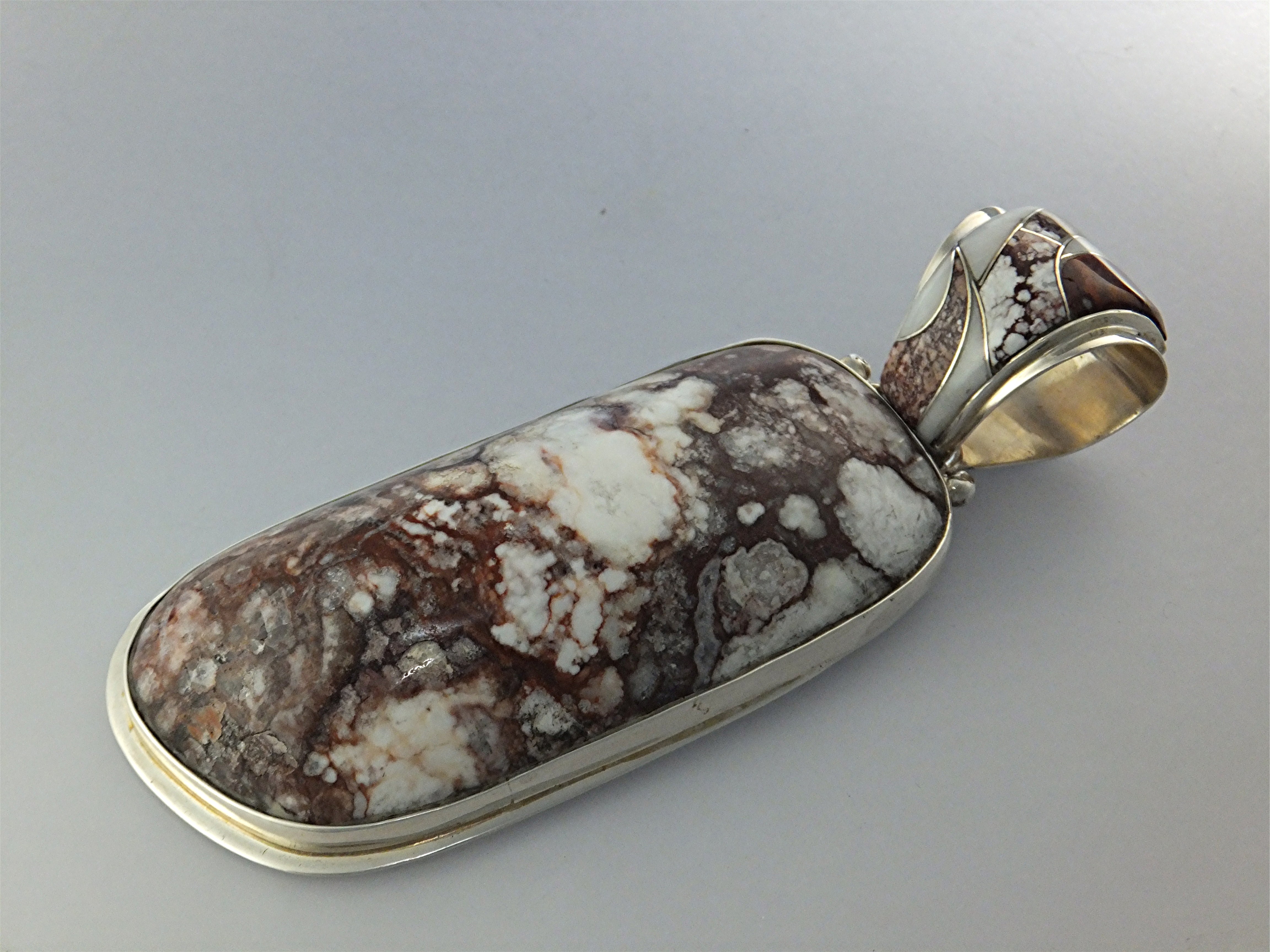 Sterling Silver  Wildhorse Magnesite Pendant By ED LEE