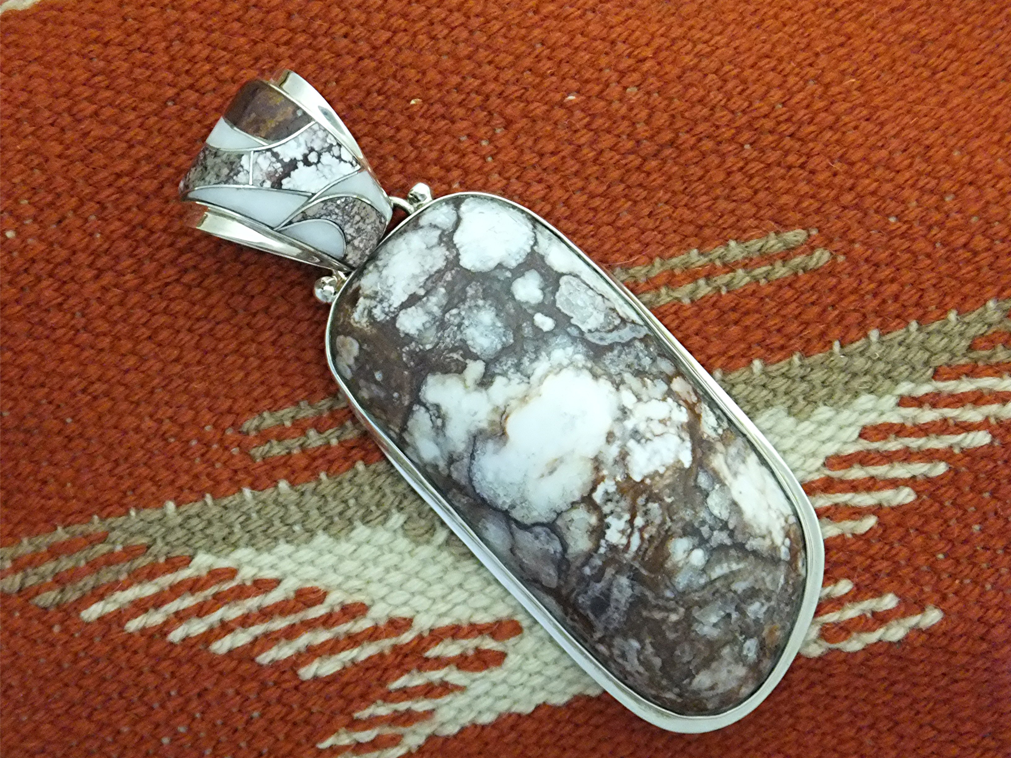 Sterling Silver  Wildhorse Magnesite Pendant By ED LEE
