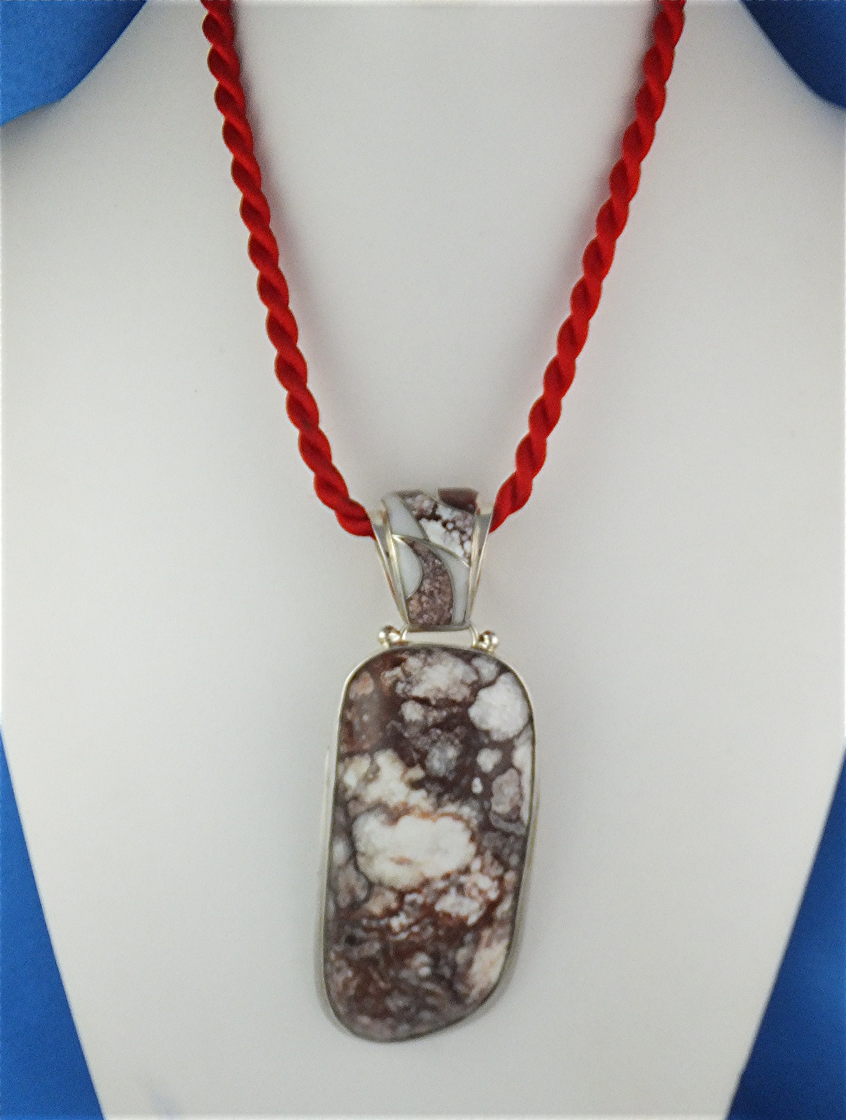 Sterling Silver  Wildhorse Magnesite Pendant By ED LEE