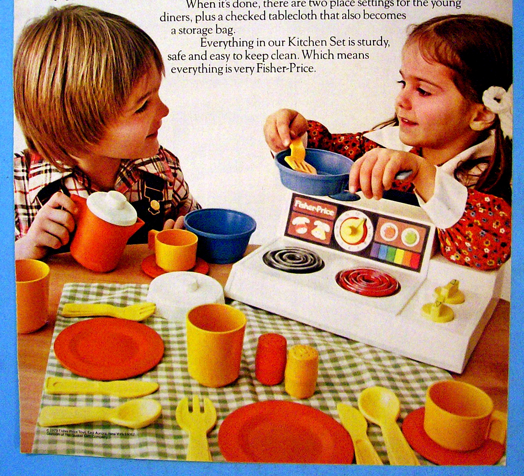 1979 Fisher Price Kitchen Set with Children