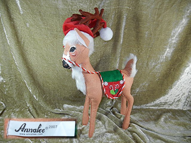 Christmas Annalee 18 inch Peppermint Reindeer