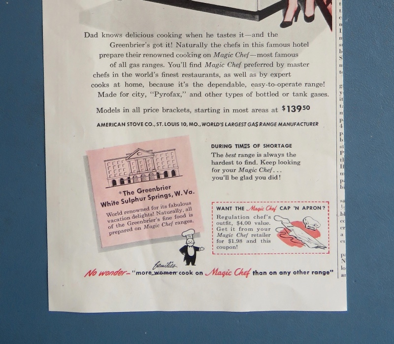 1951 Magic Chef Gas Range Stove with Mom & Dad Cooking