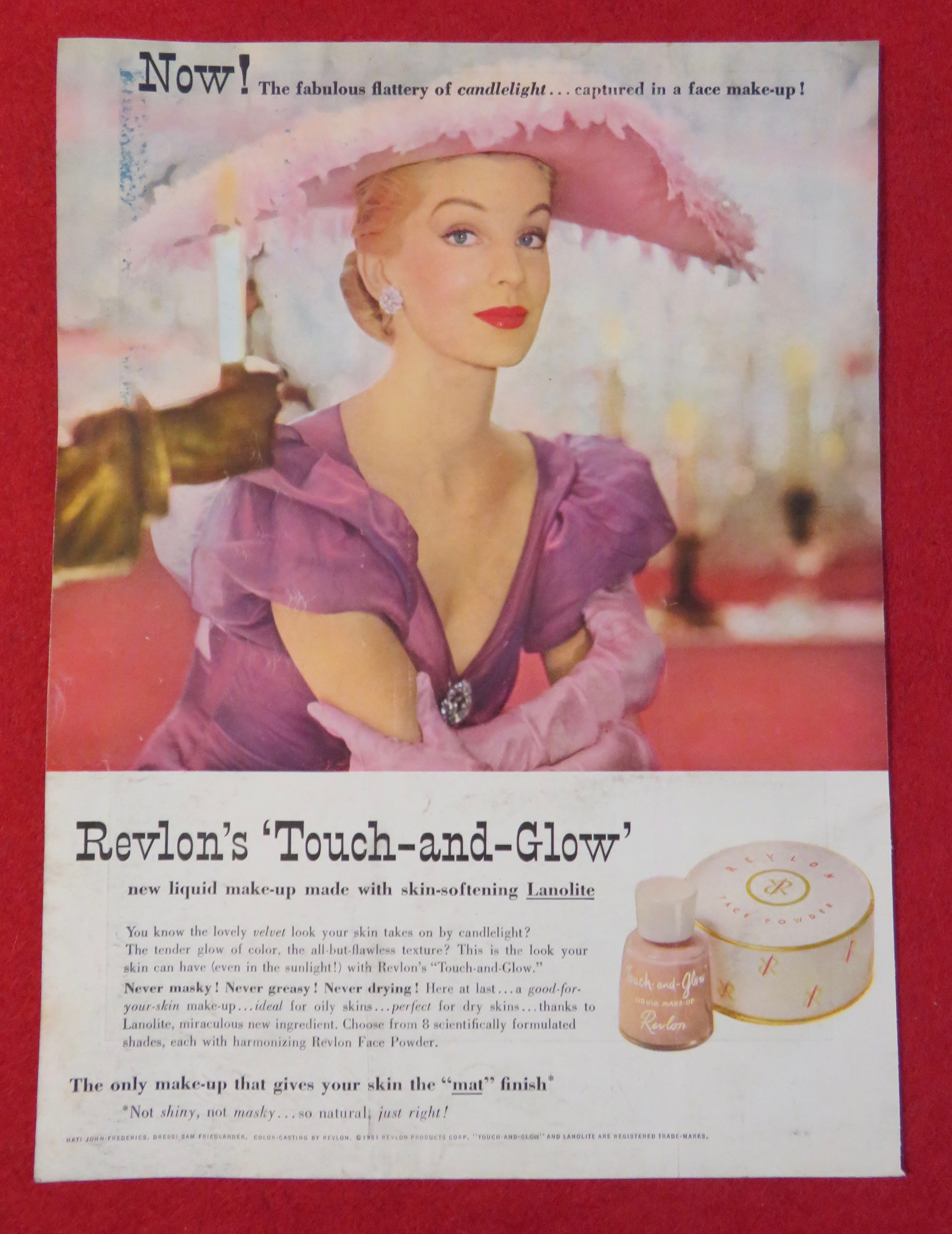 1951 Revlon Touch & Glow Make Up w/ Lovely Woman