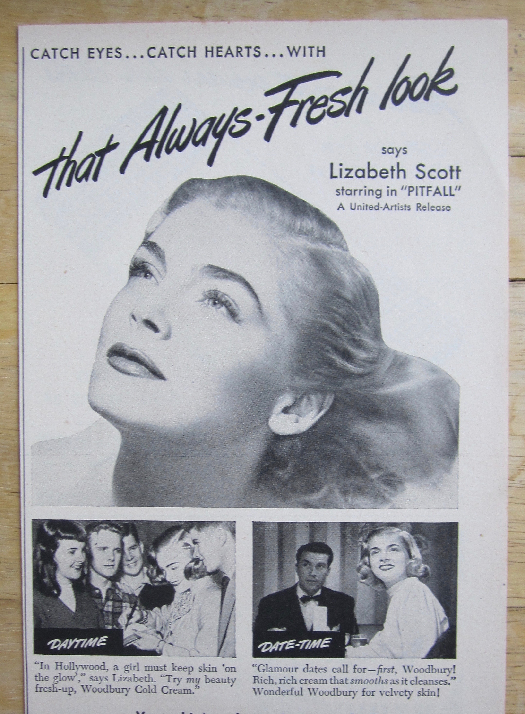 1948 Woodbury Cold Cream with Lizabeth Scott