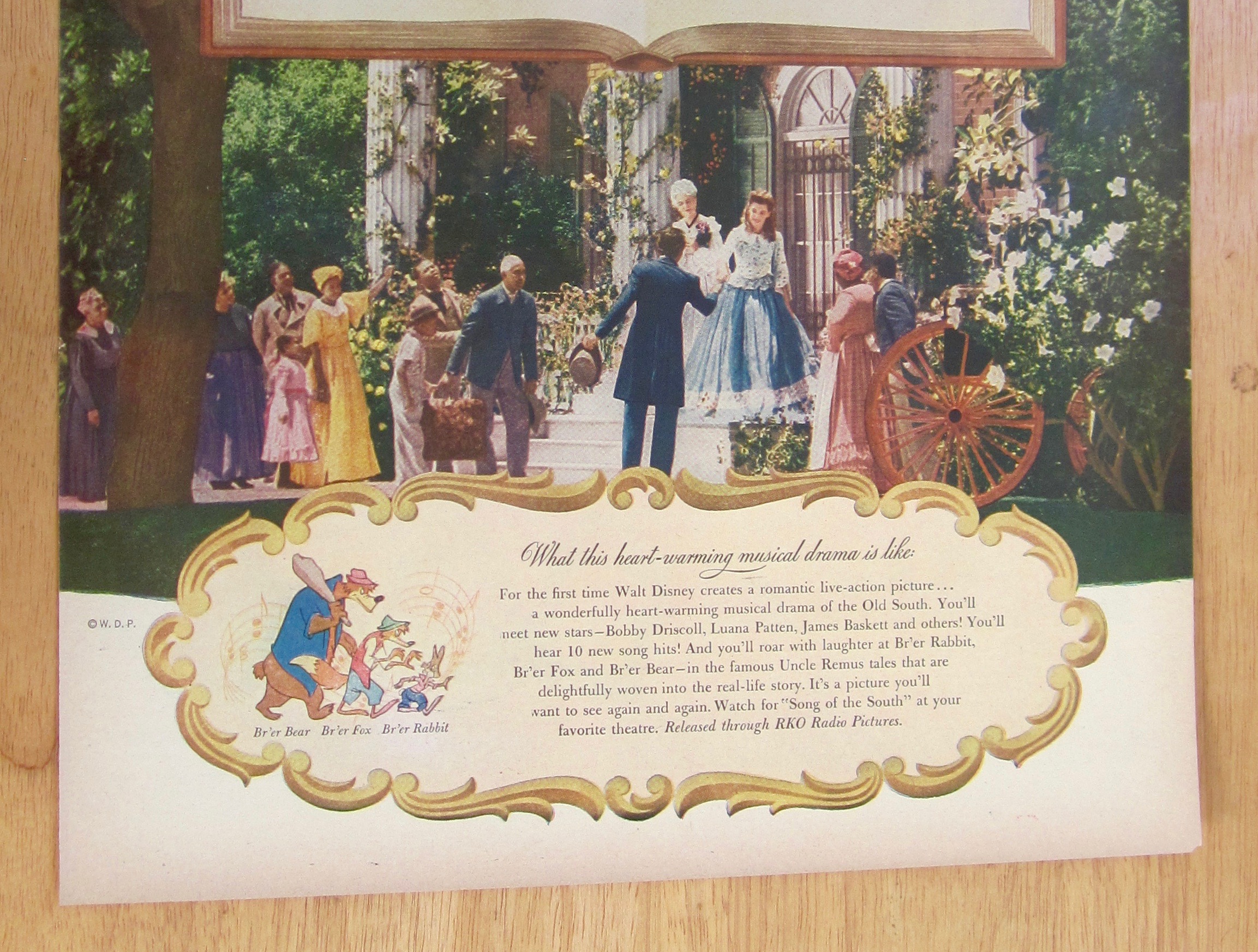 1946 Walt Disney's Song Of The South with the South