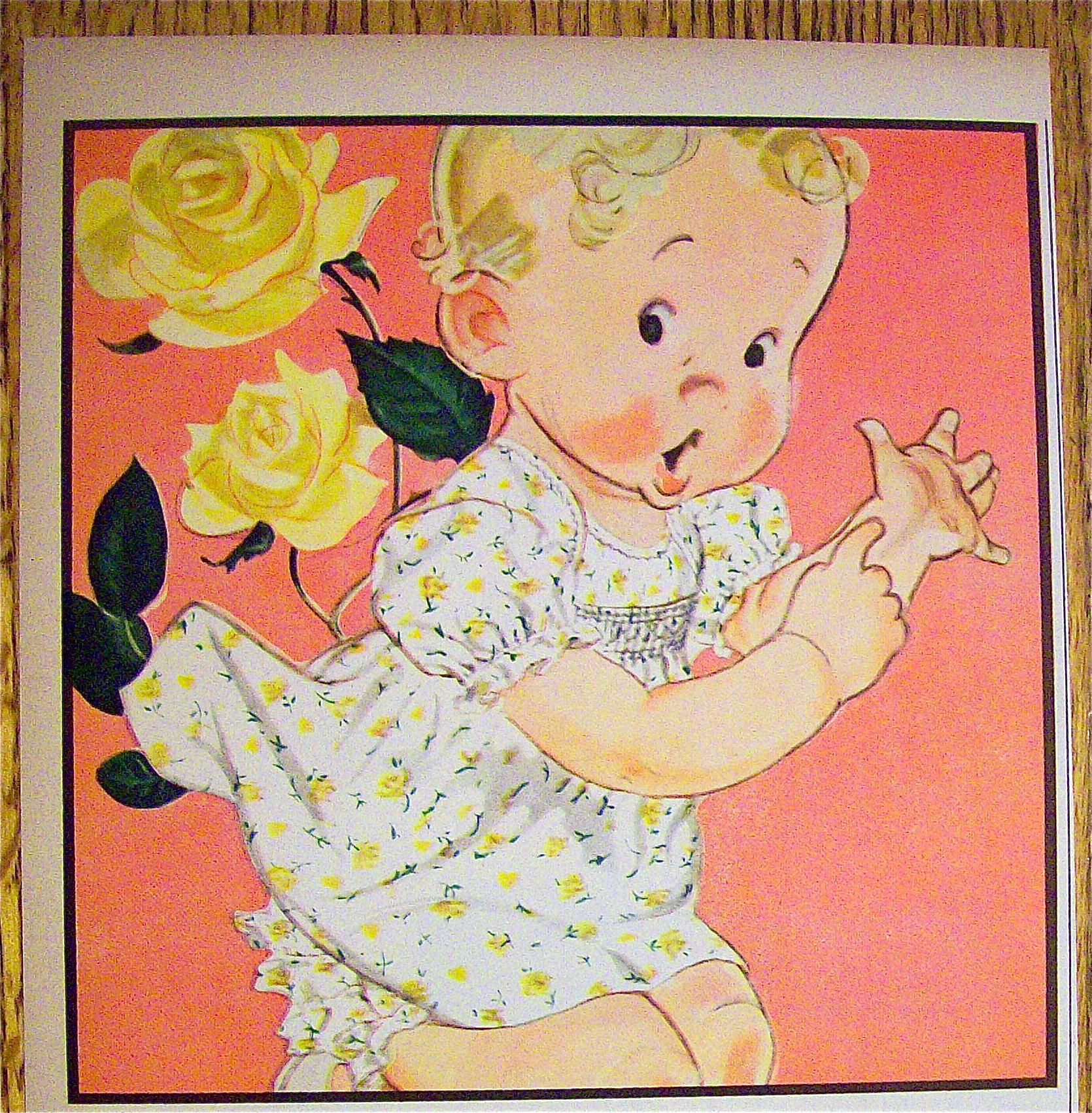 1955 Carter's Clothes With Baby Hooked To Flower