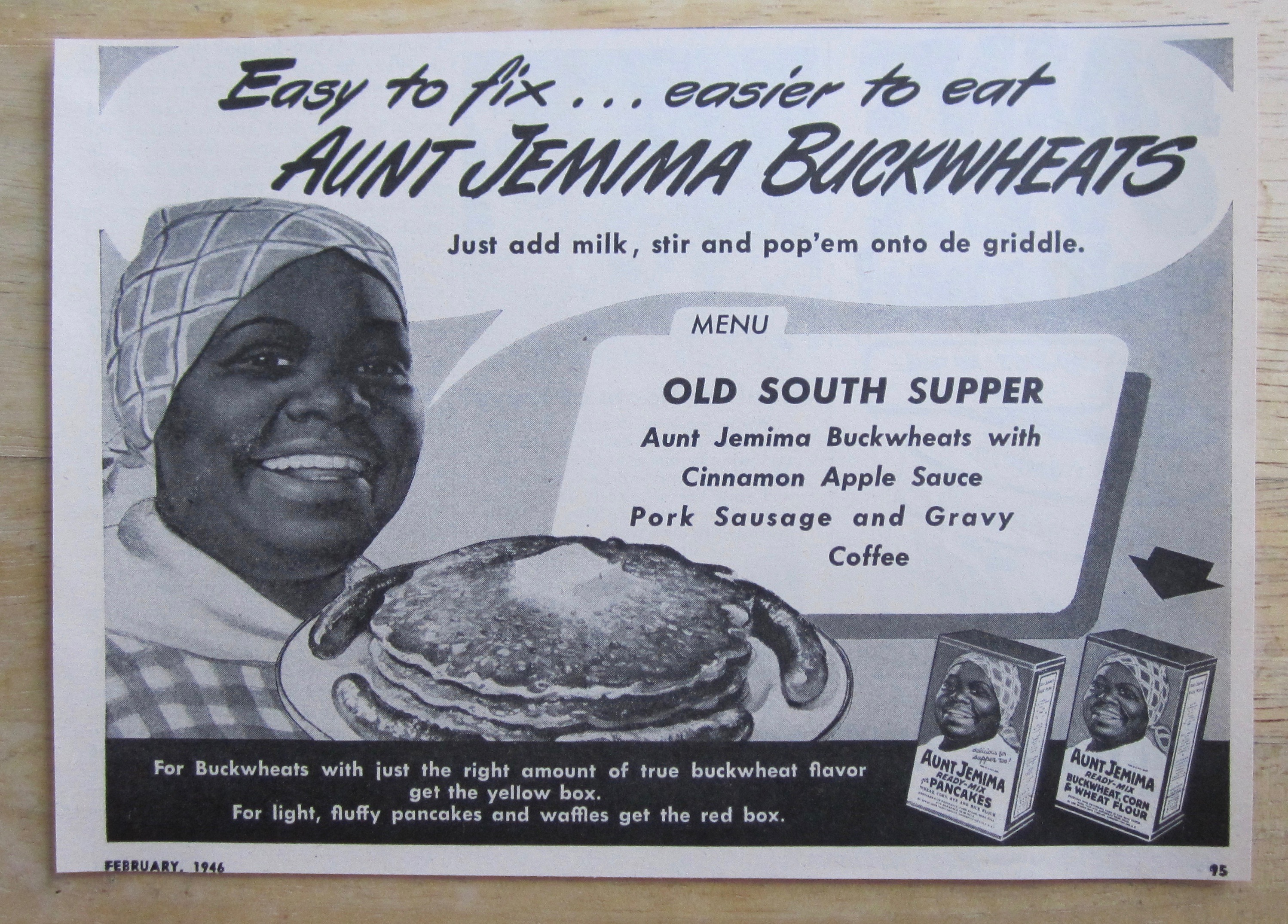1946 Aunt Jemima Ready Mix with Aunt Jemima