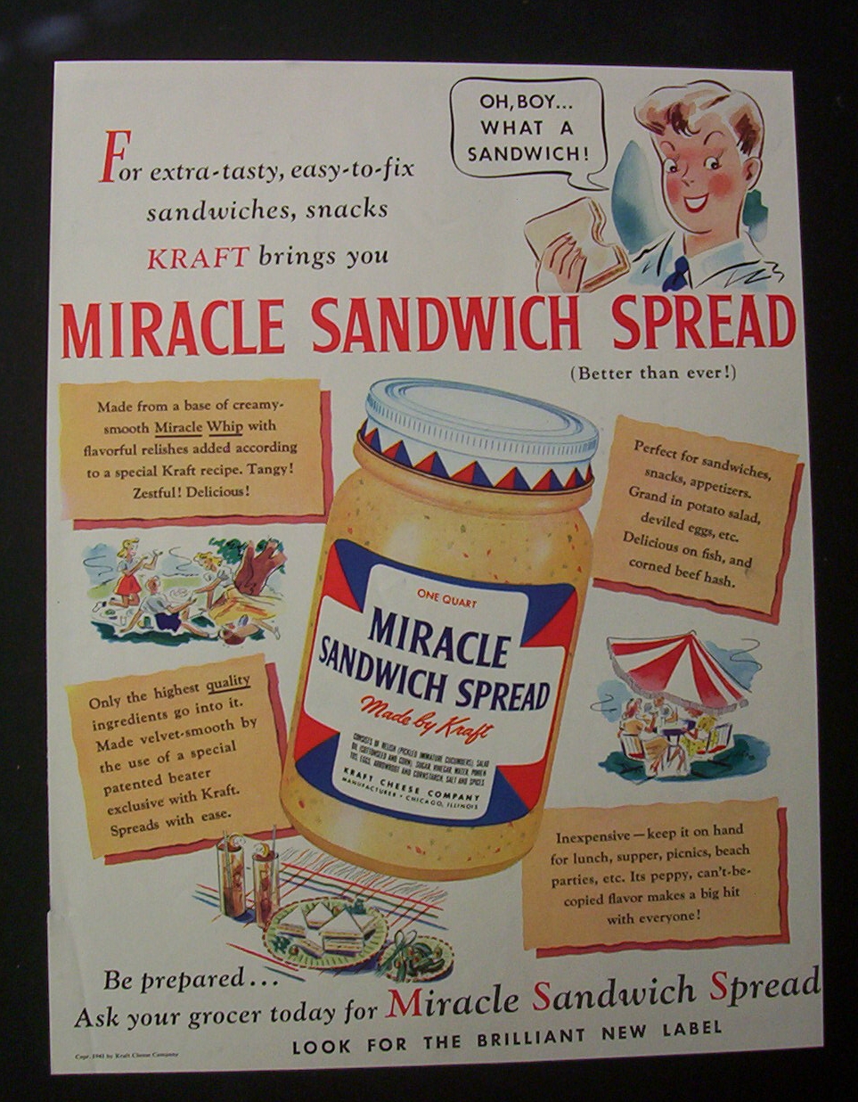 1941 Miracle Sandwich Spread