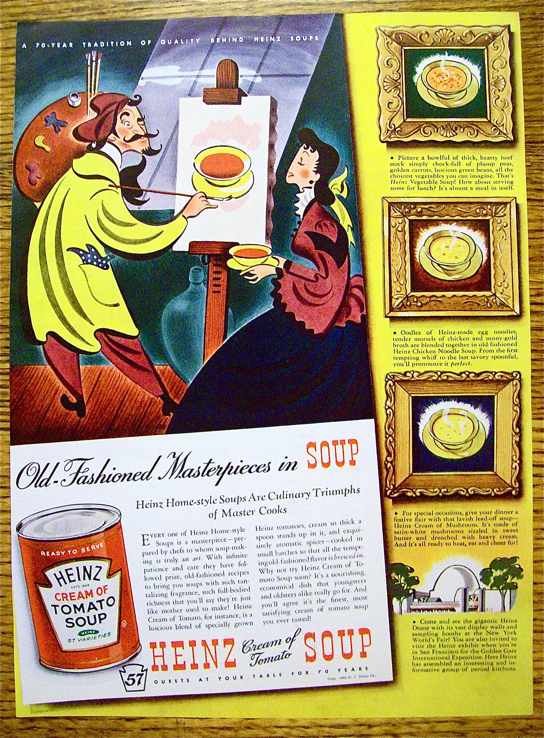 1939 Heinz Tomato Soup with Man Painting