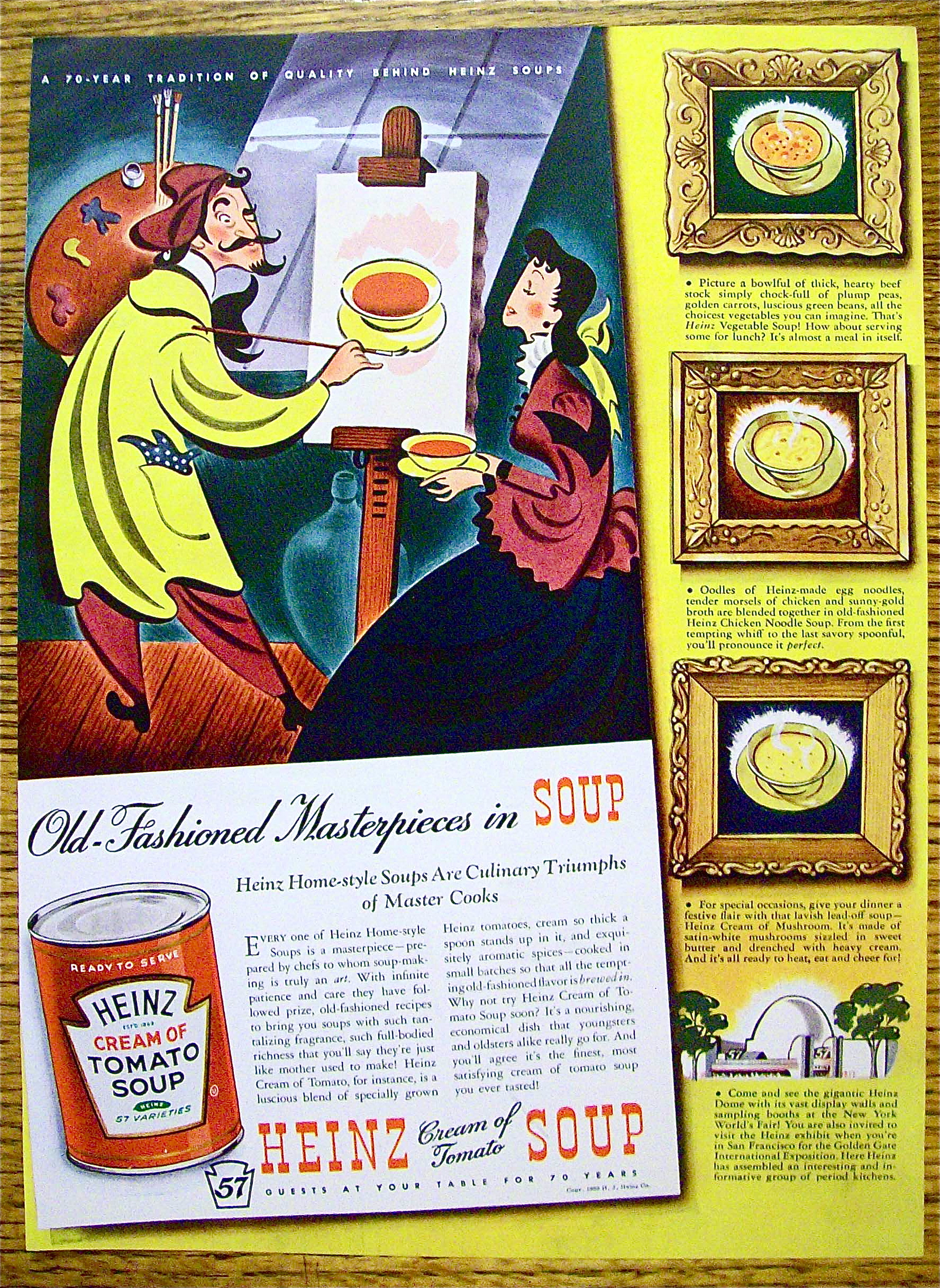 1939 Heinz Tomato Soup with Man Painting