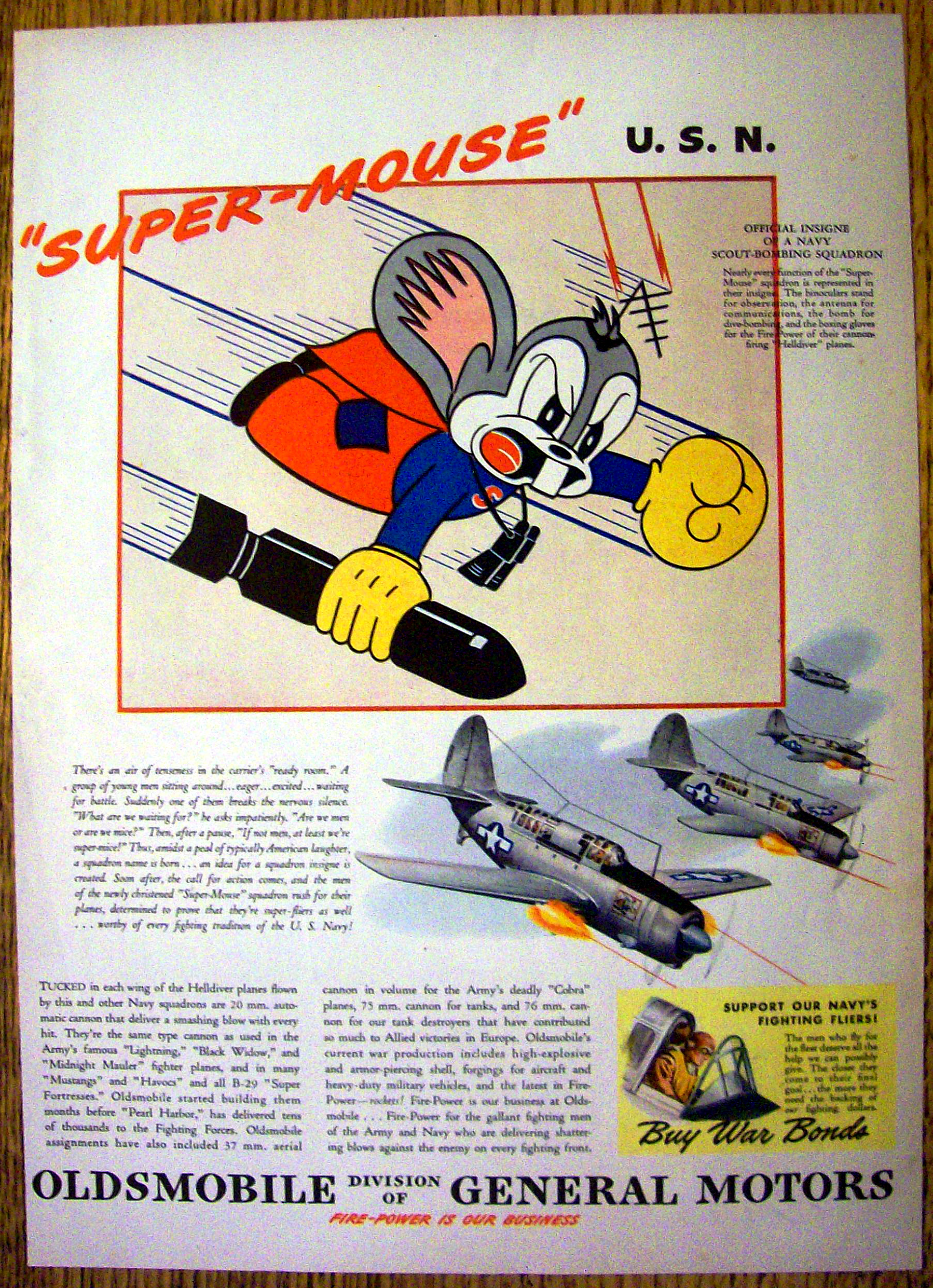 1944 Oldsmobile Super Mouse with Navy Squadron