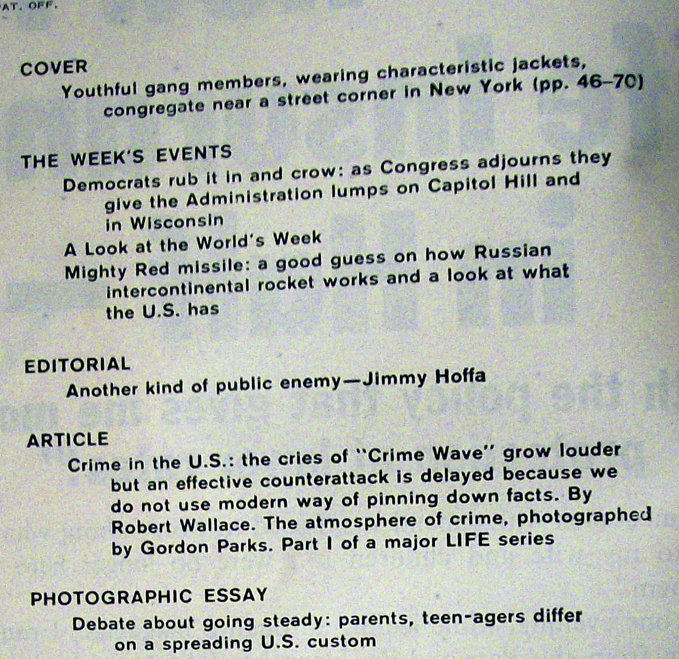 Life Magazine-September 9, 1957-New York St. Gang