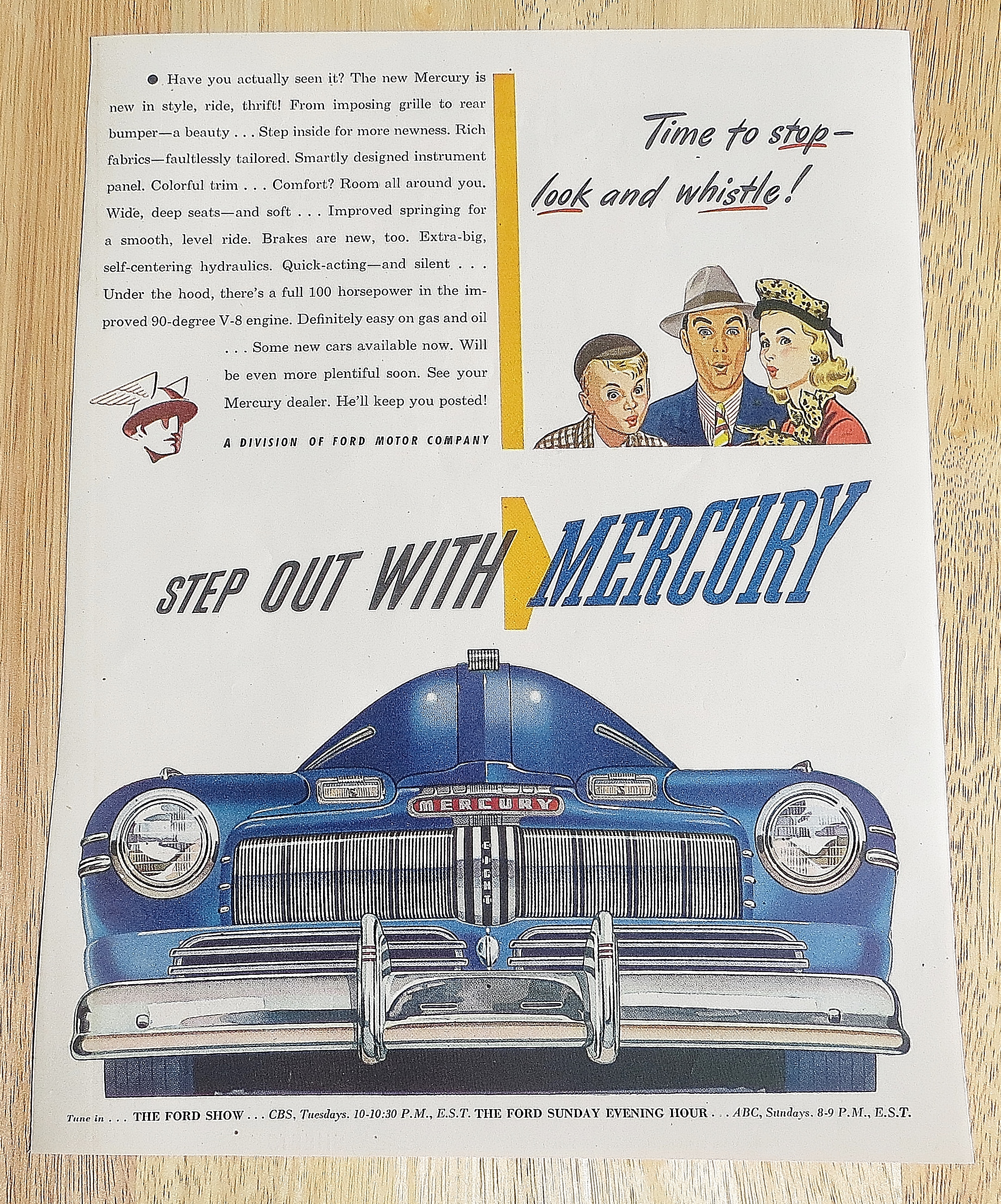 1946 Mercury With Whistling Family