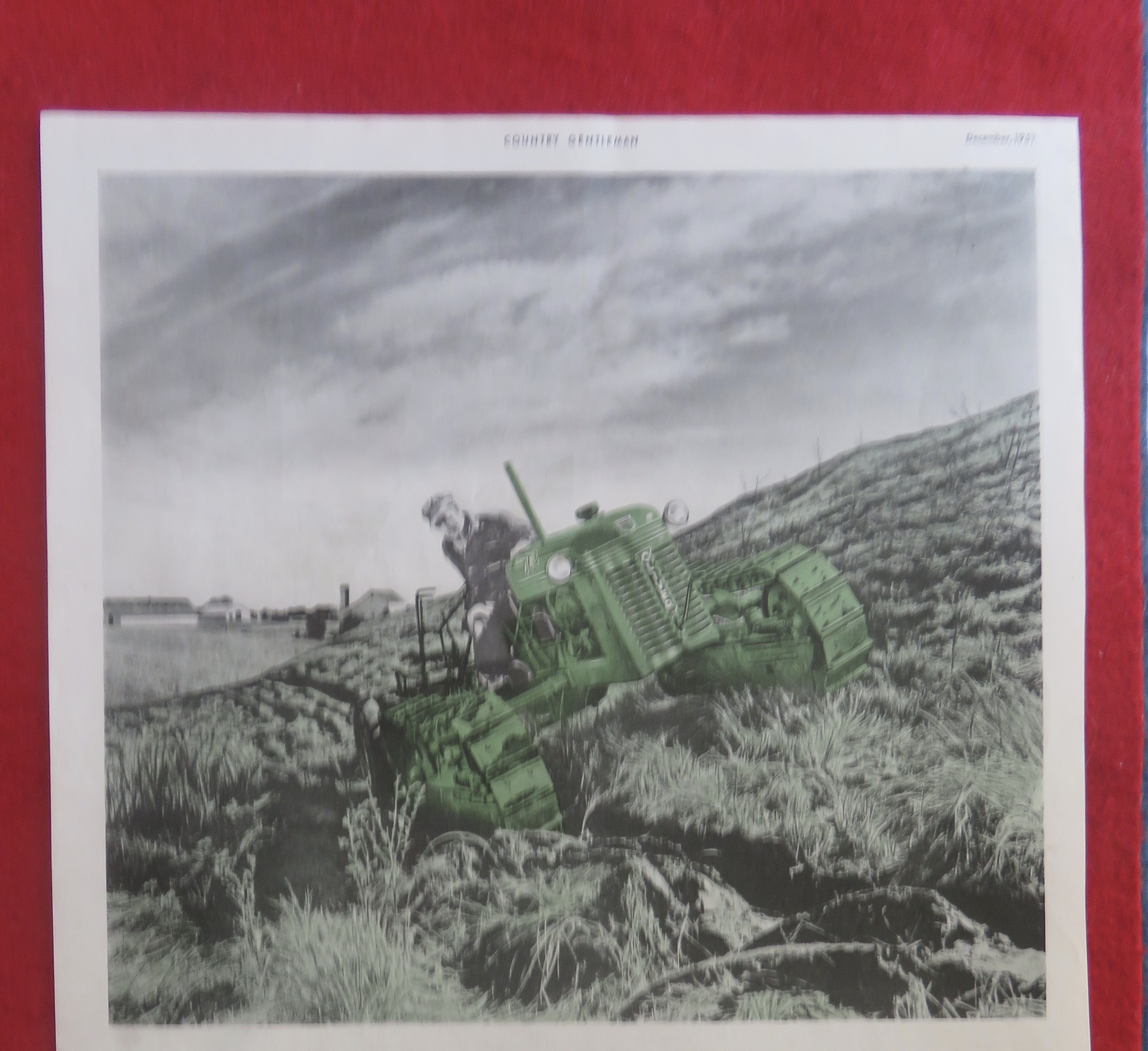 1951 Oliver Farm Machinery with Man On Tractor