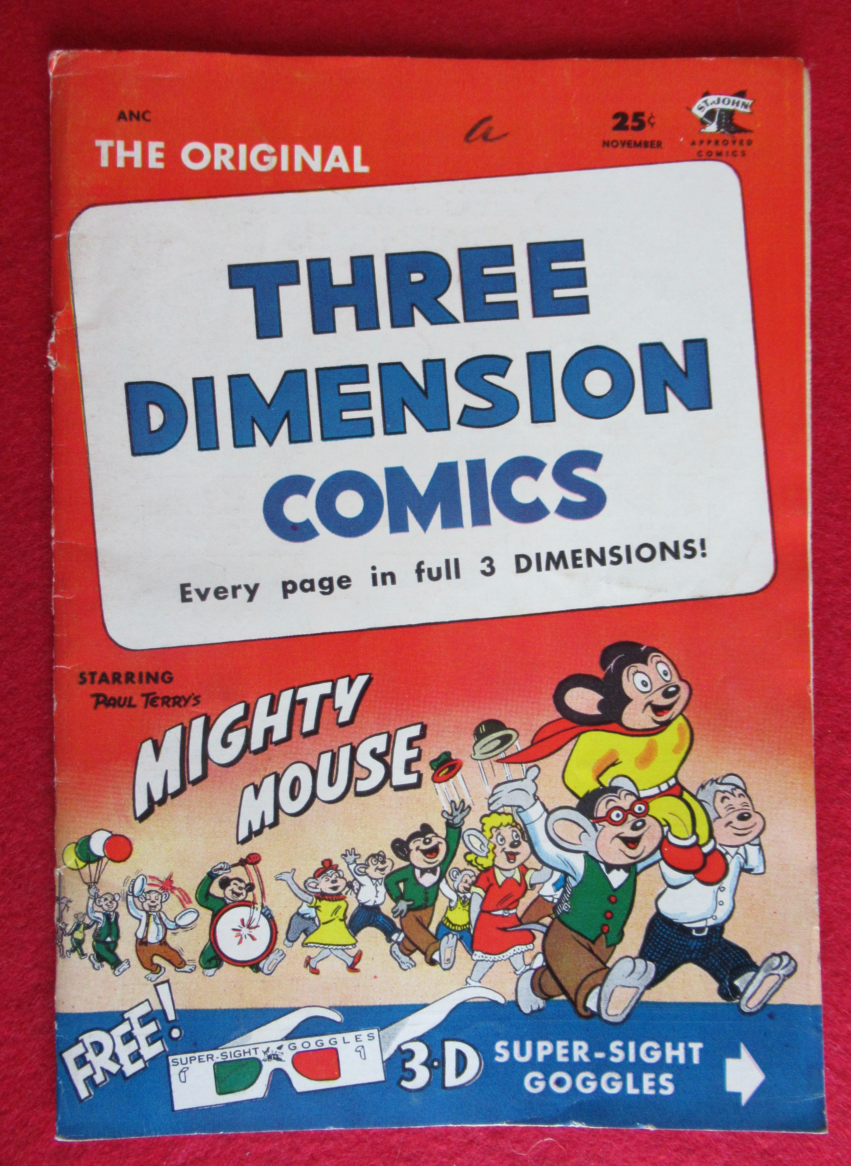 Mighty Mouse 3D Comics November 1953 Terror of Deep