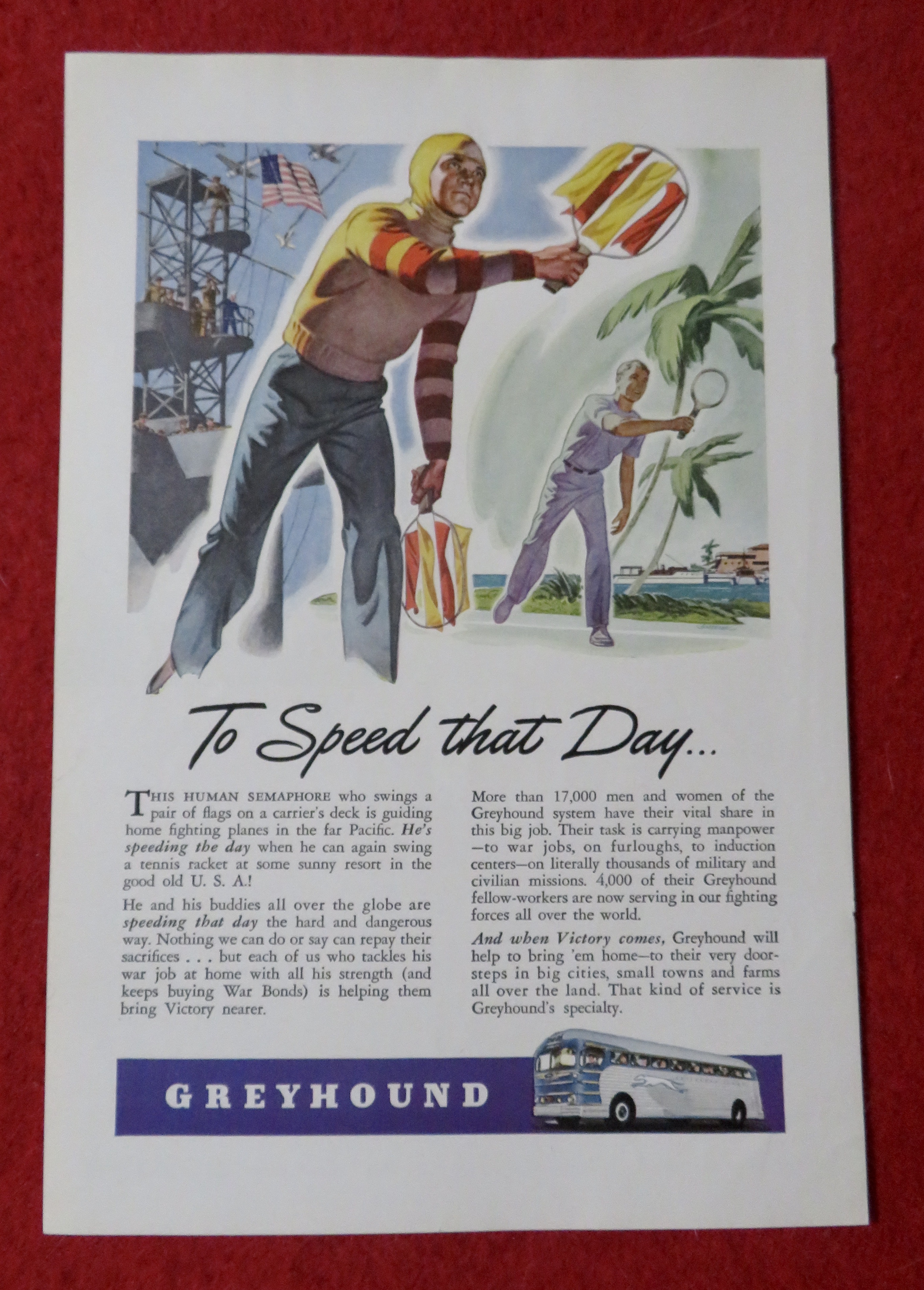 1944 Greyhound with the Human Semaphore