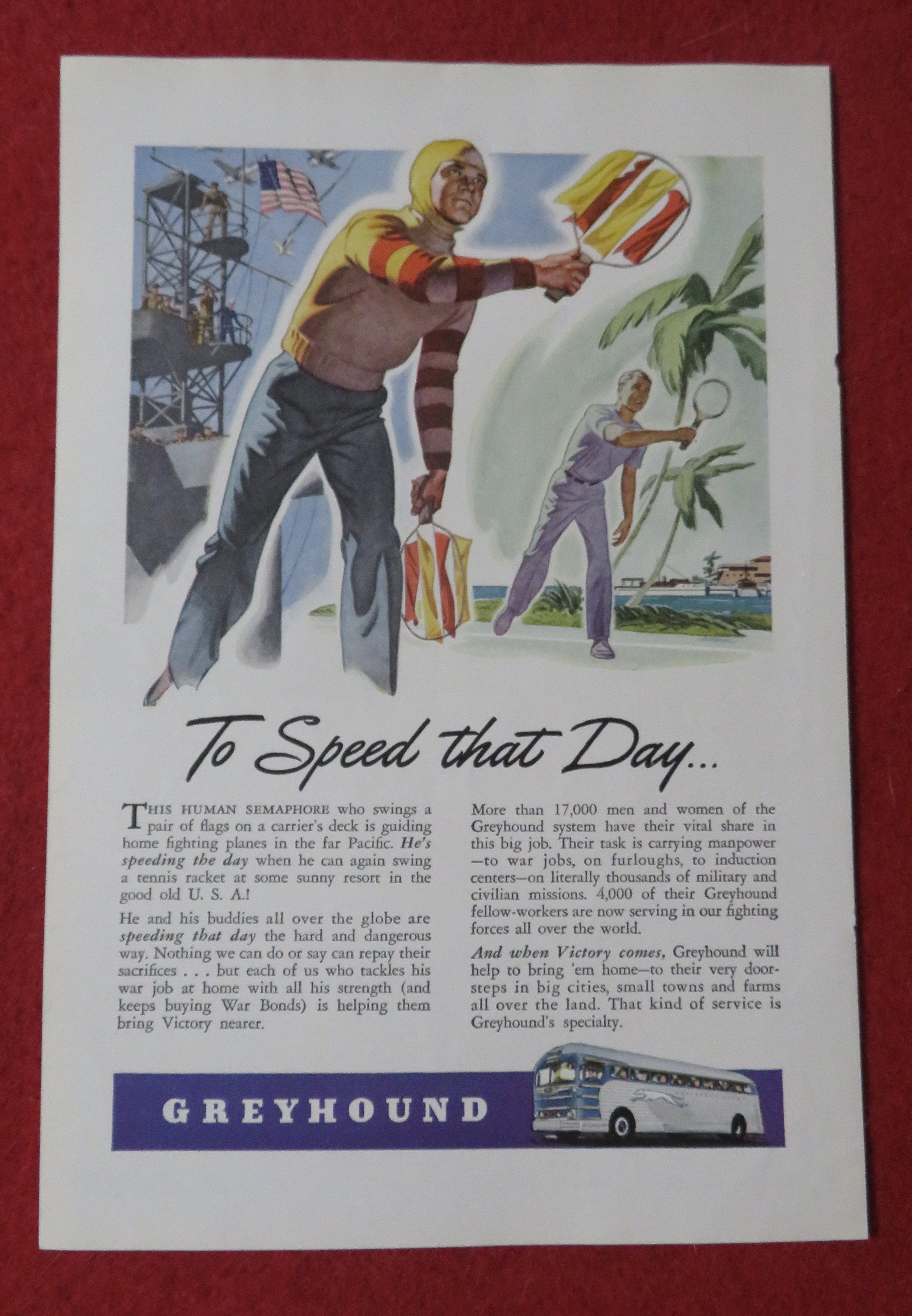 1944 Greyhound with the Human Semaphore