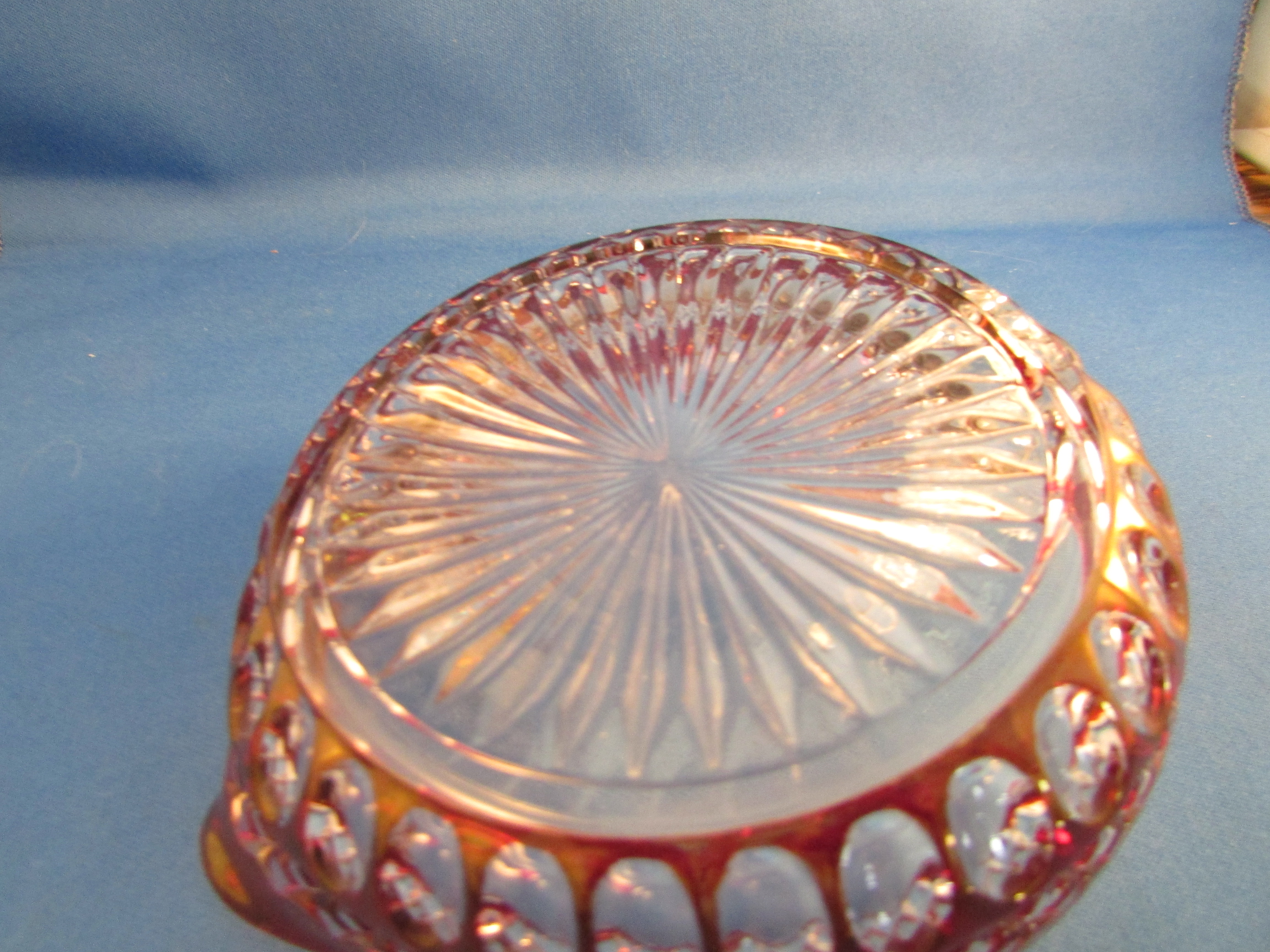 Red and Clear Candy Dish
