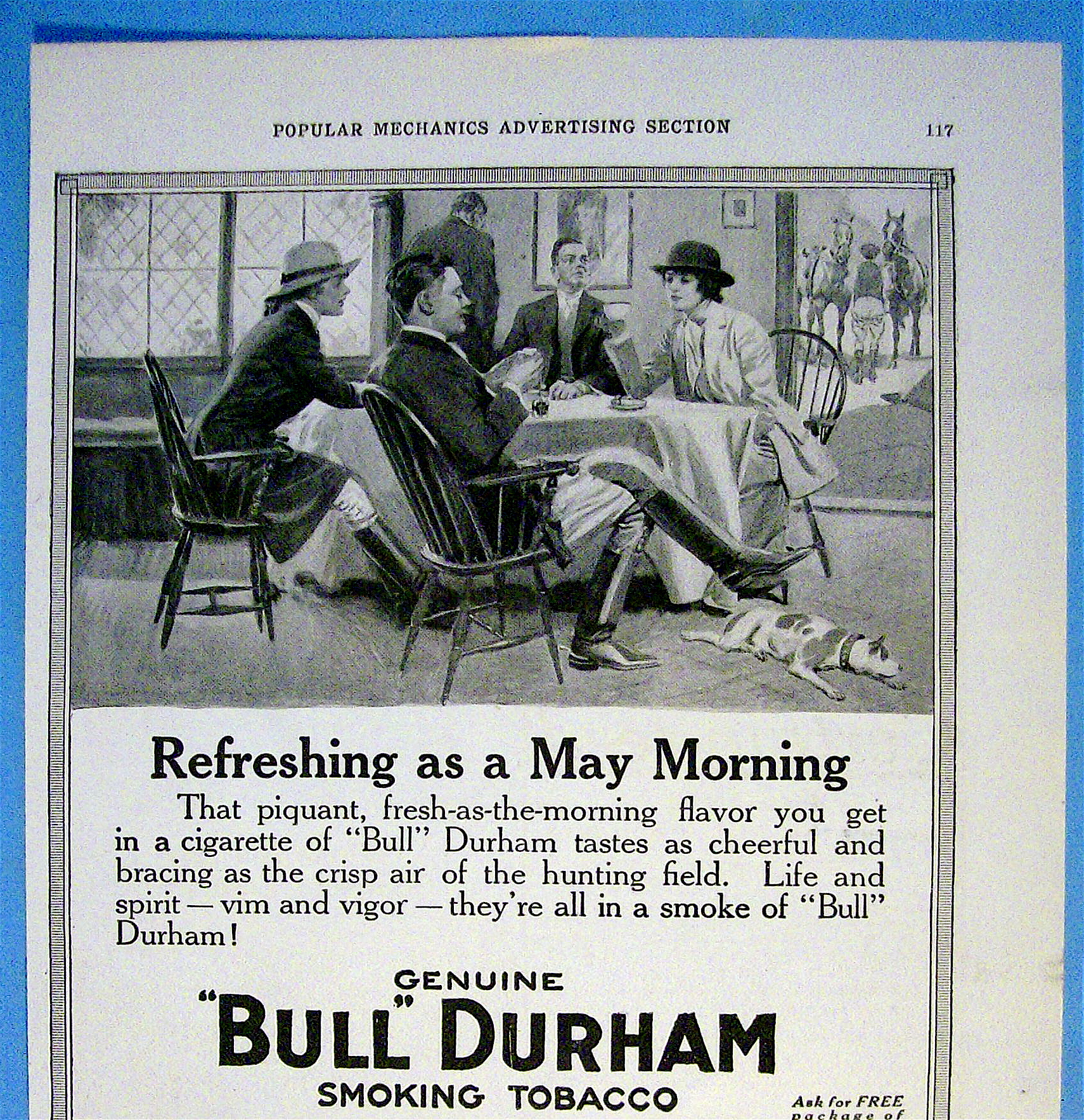 1916 Bull Durham Tobacco with People around Table