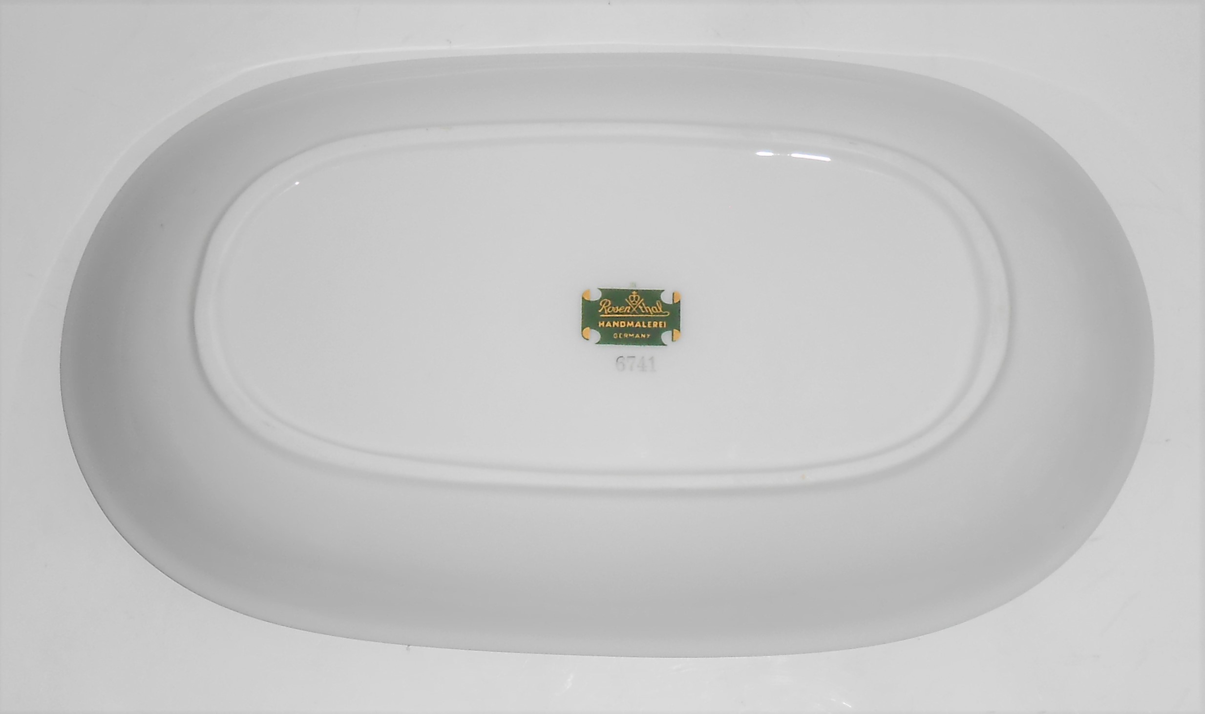 Rosenthal Porcelain China Platinum Wheat 6741 Relish