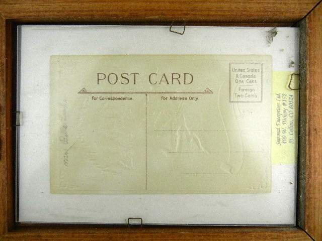 Framed Vintage Antique Christmas New Year Postcard
