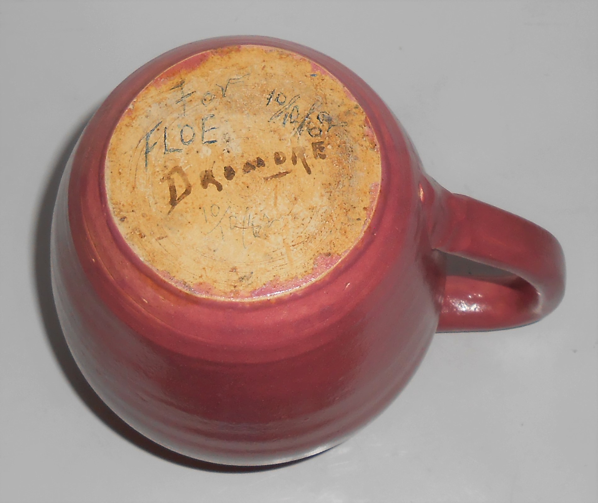 Dromore Art Pottery Mauve Wheel Thrown Pitcher
