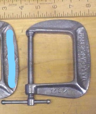 B & C 2.5 inch C-Clamp No. 142-1/2 Brink & Cotton