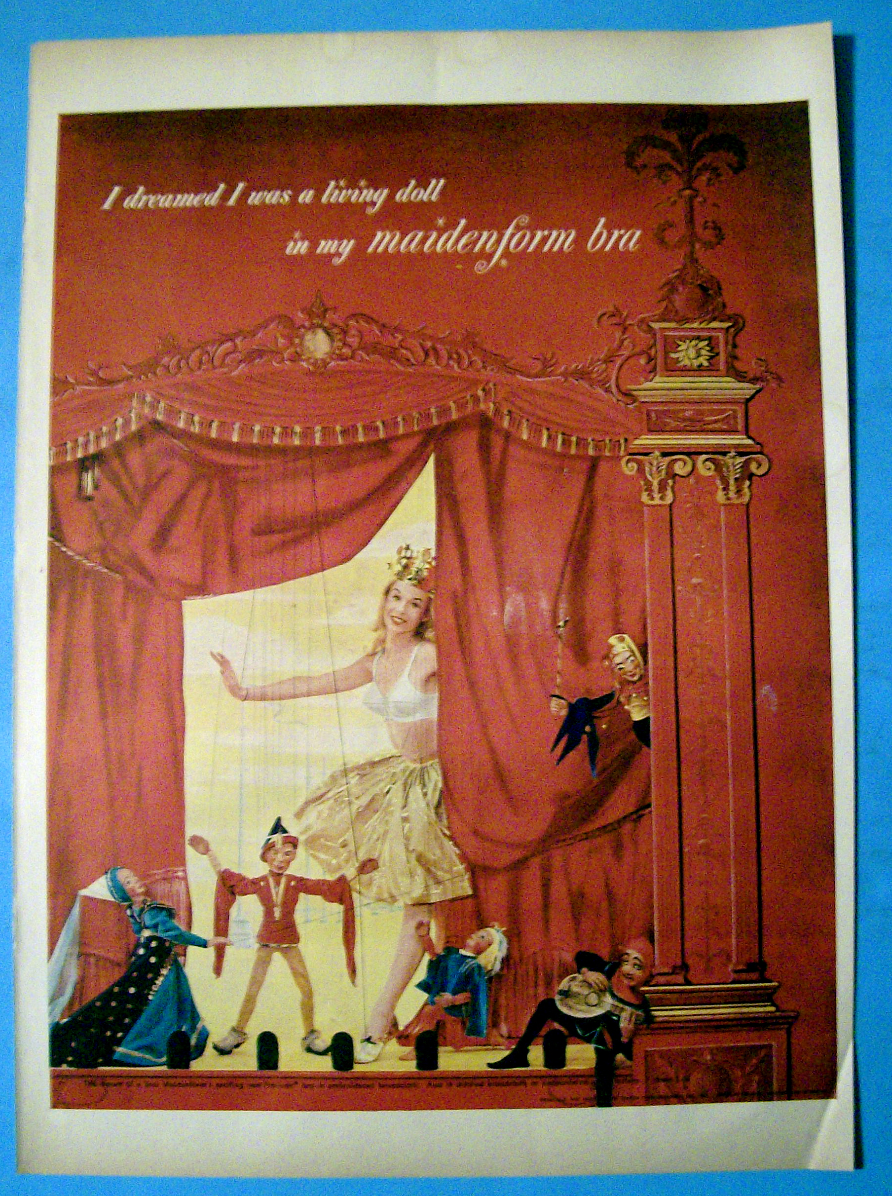 1954 Maidenform Bra with Woman In A Puppet Show