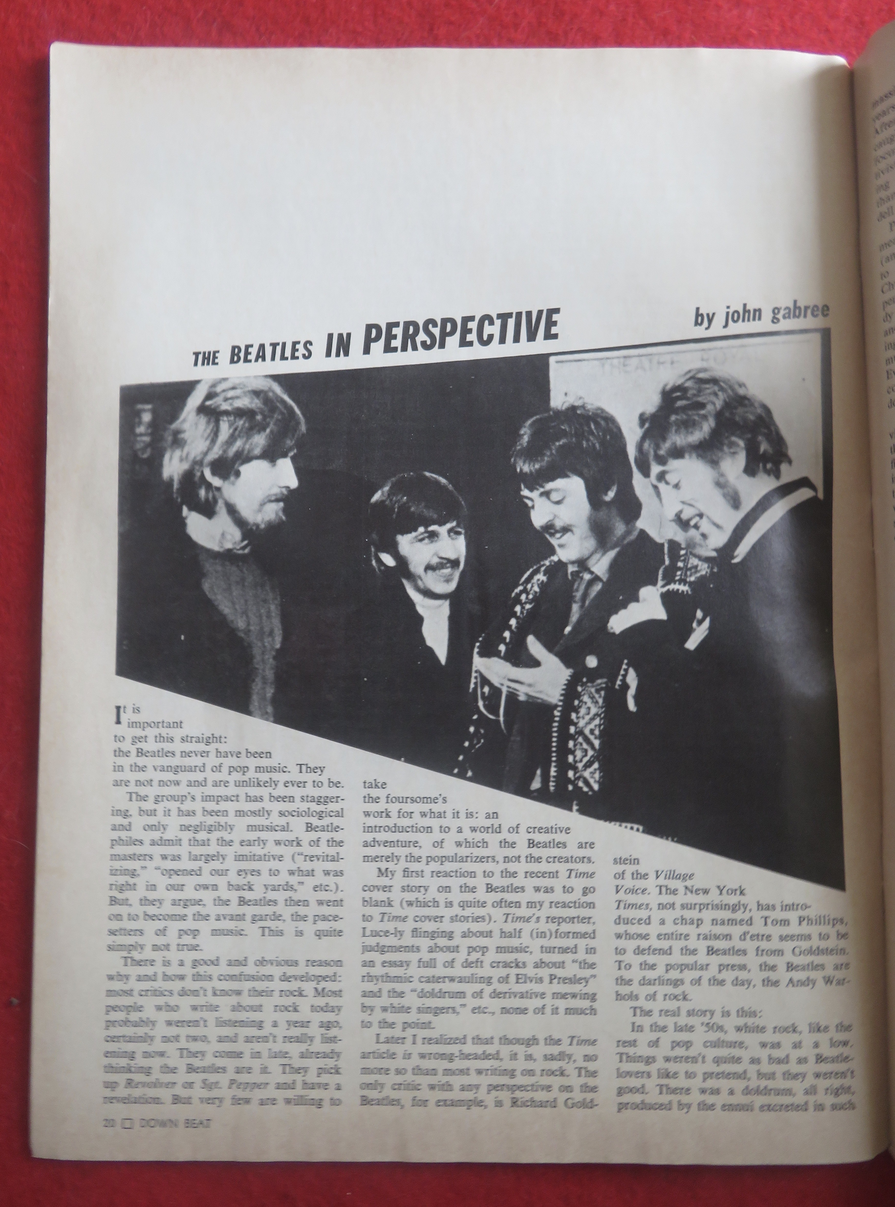 Down Beat Magazine November 16, 1967 The Beatles